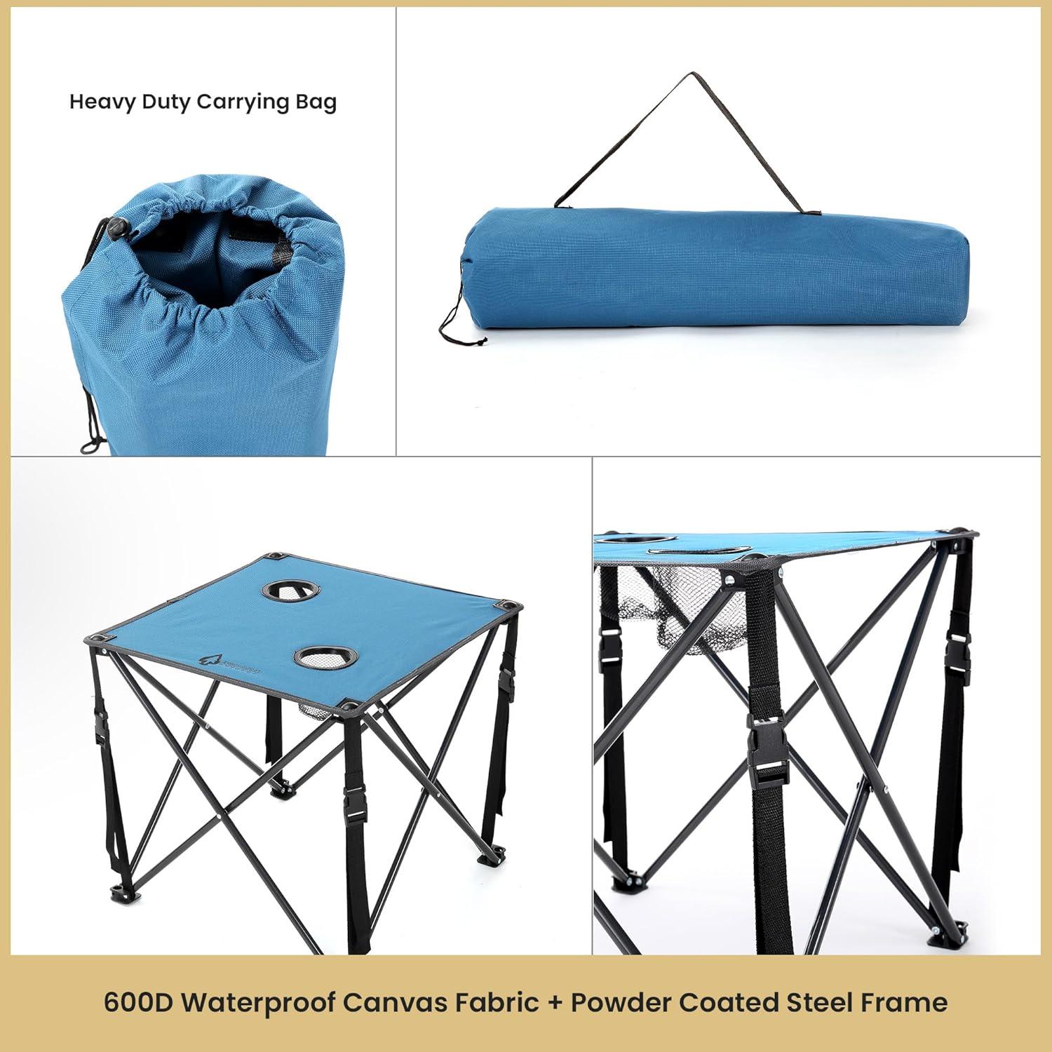 ARROWHEAD Outdoor Square Fabric Outdoor Folding Camping Table