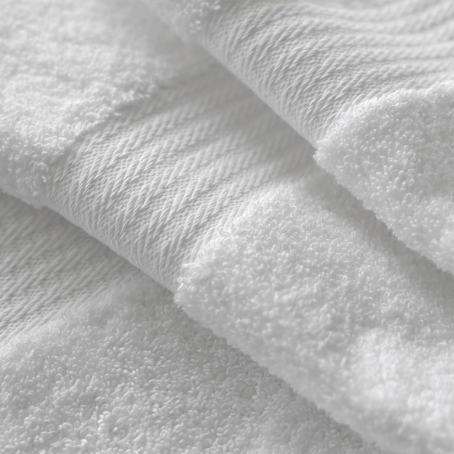 True Classics 8-Piece Washcloth Set, White