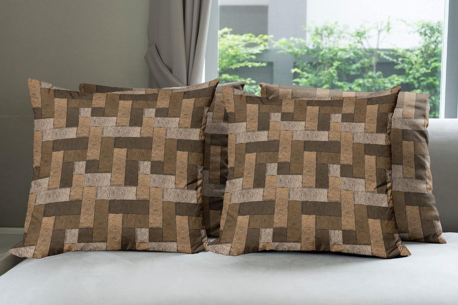 Ambesonne Ambesonne Geometric Reversible Pillow Cover (Set of 4)