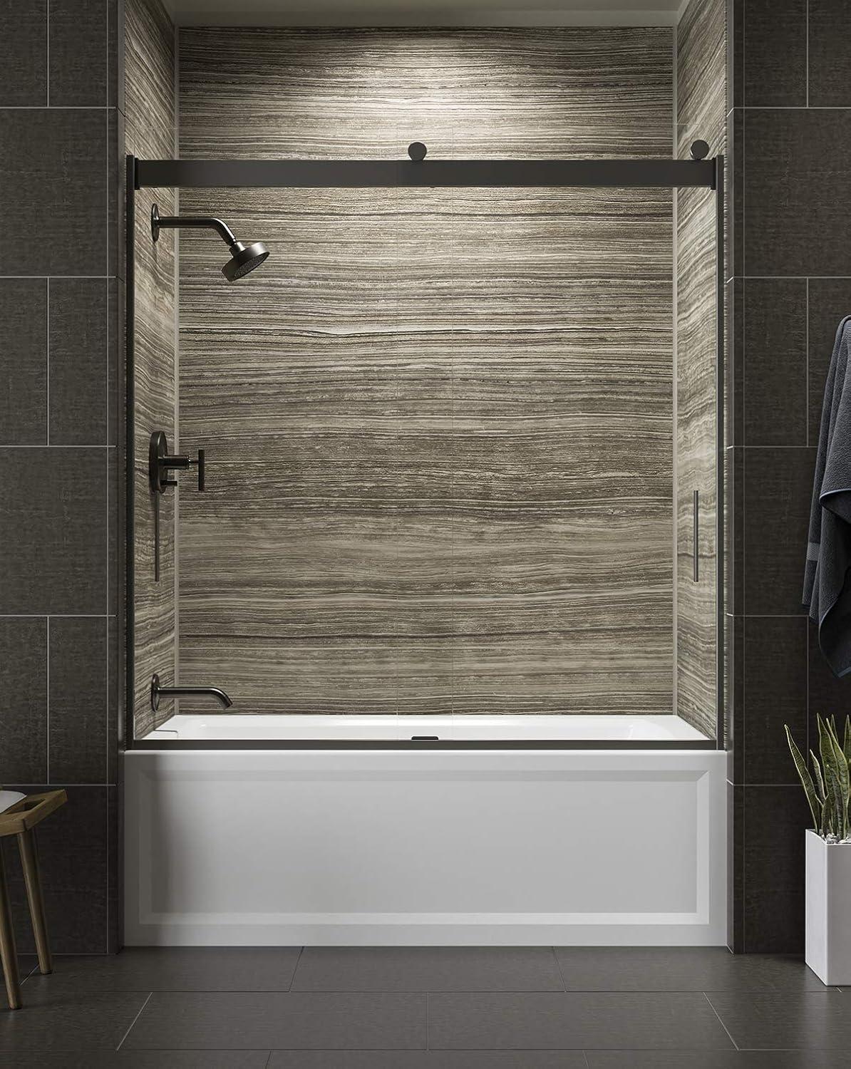 Levity 59.62" x 62" Bypass Bath Door with CleanCoat® Technology