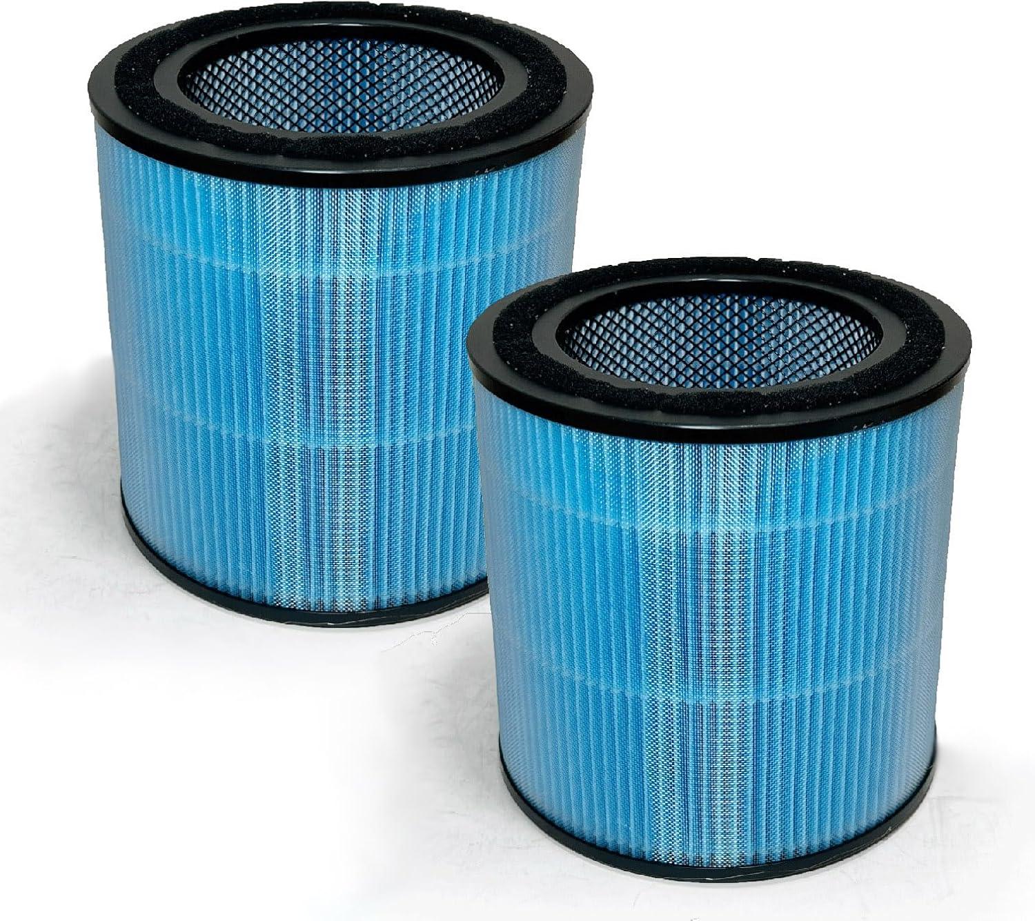 Nispira AP0601 2-in-1 True HEPA Filter Replacement for AirTok Air Purifier AP0601-RF | Remove Particle Size down to 0.1 microns | 2 Packs