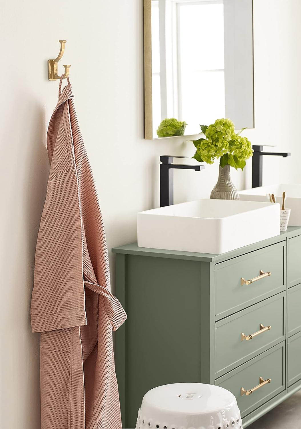 Alder Transitional Double Prong Decorative Wall Hook