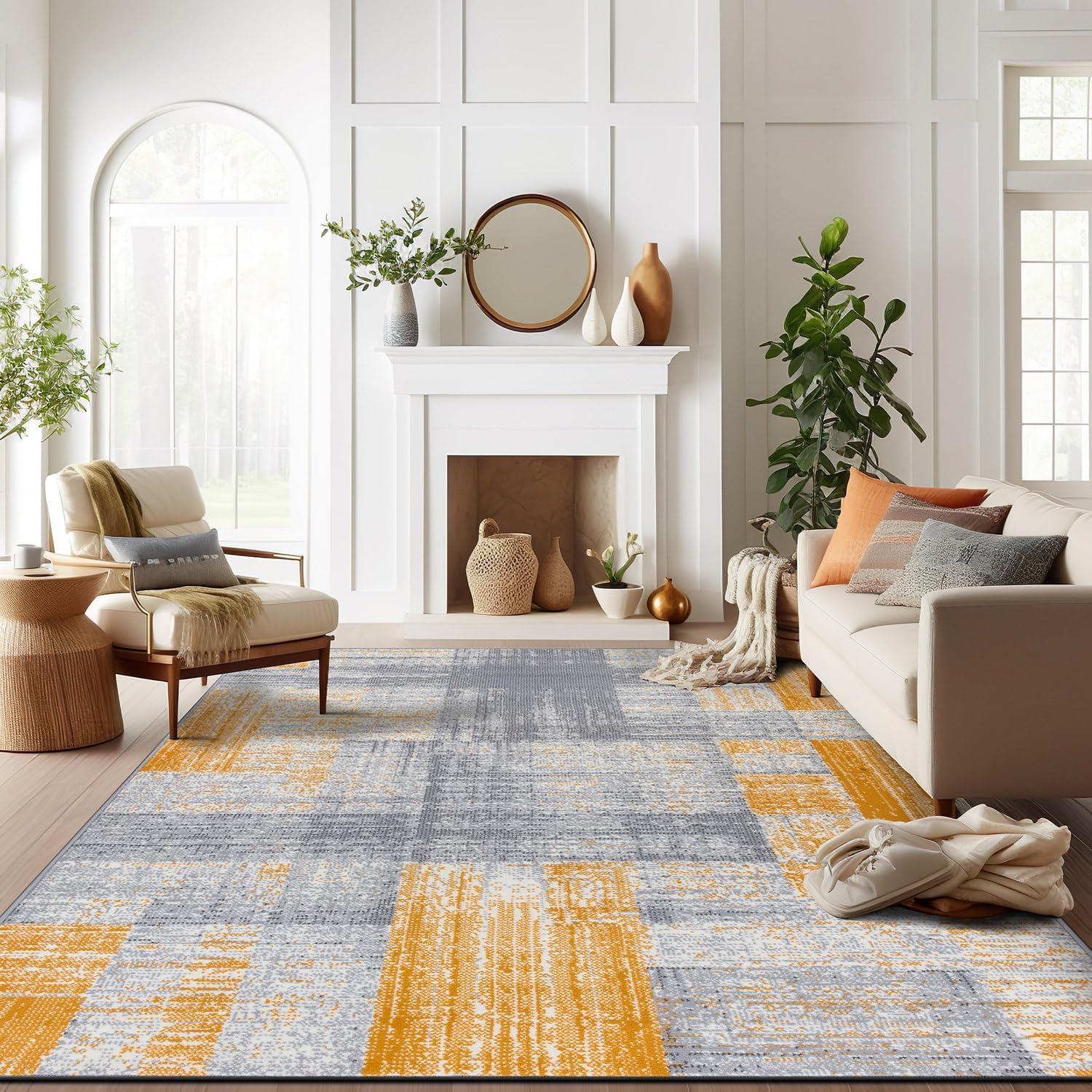 World Rug Gallery Contemporary Distressed Design Area Rug