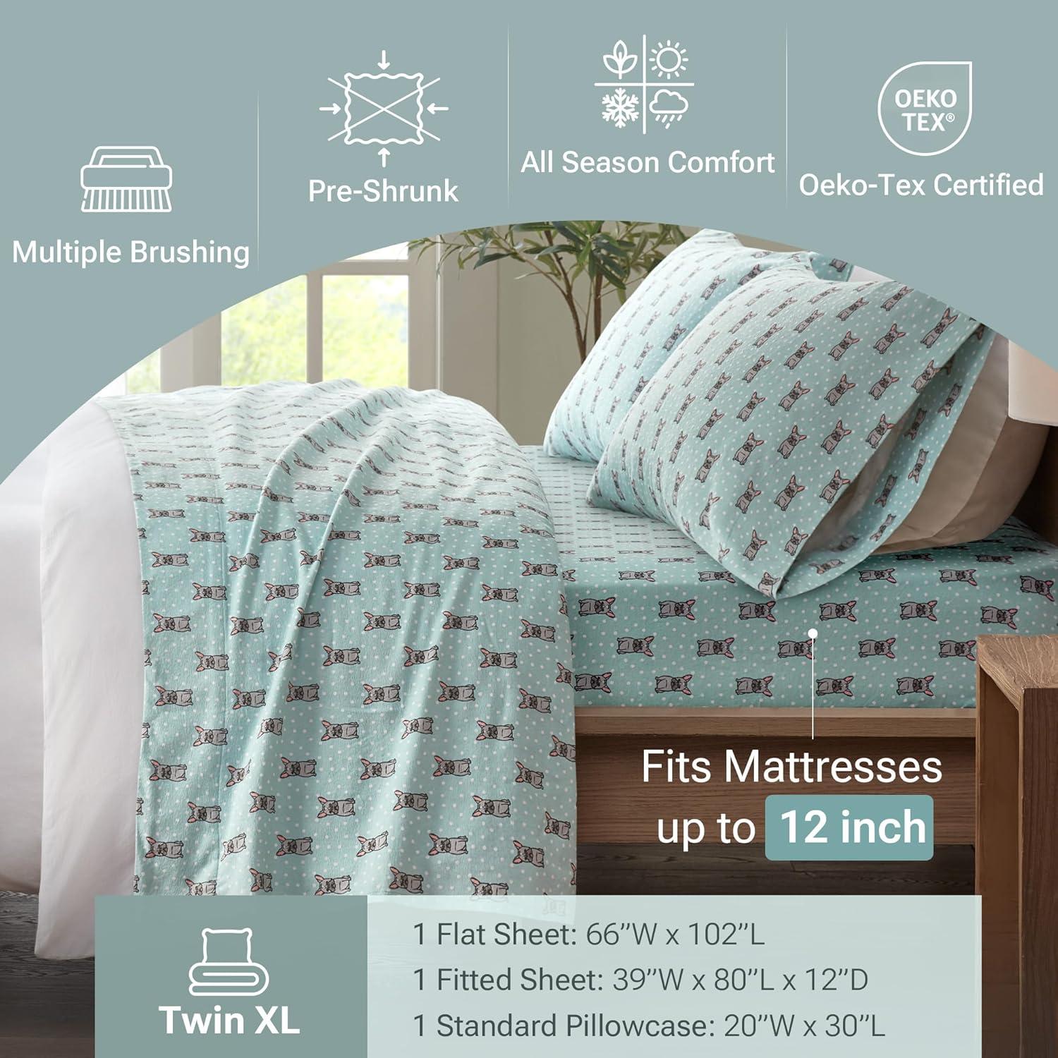 True North by Sleep Philosophy Cozy Cotton Flannel Printed Sheet Set