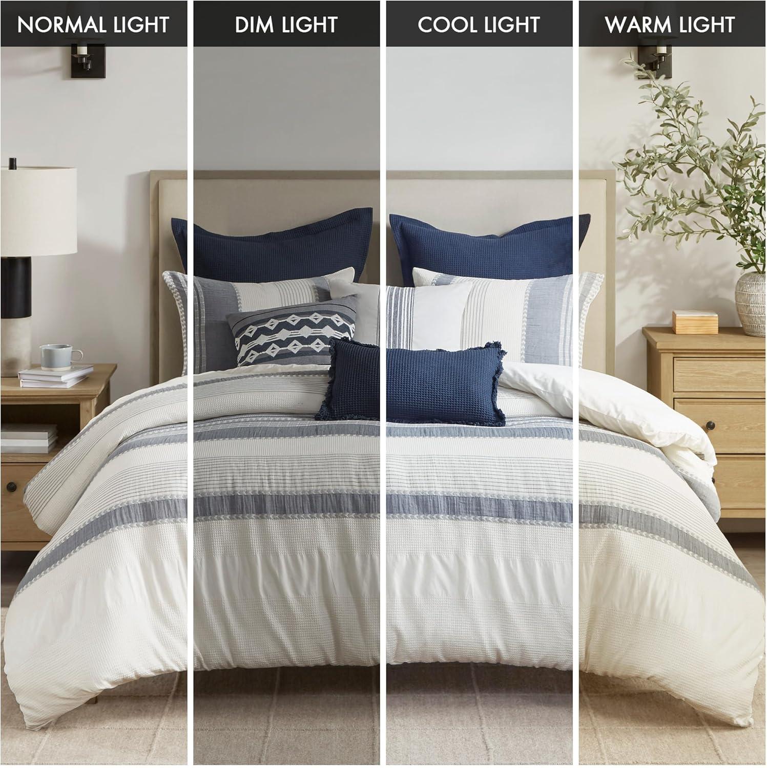 Murphy Oversized Cotton Jacquard Comforter Set With Euro Shams And Throw Pillows