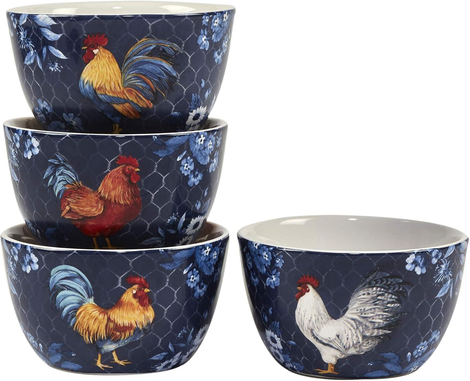 Certified International  Indigo Rooster 16-piece Dinnerware Set, Service for 4