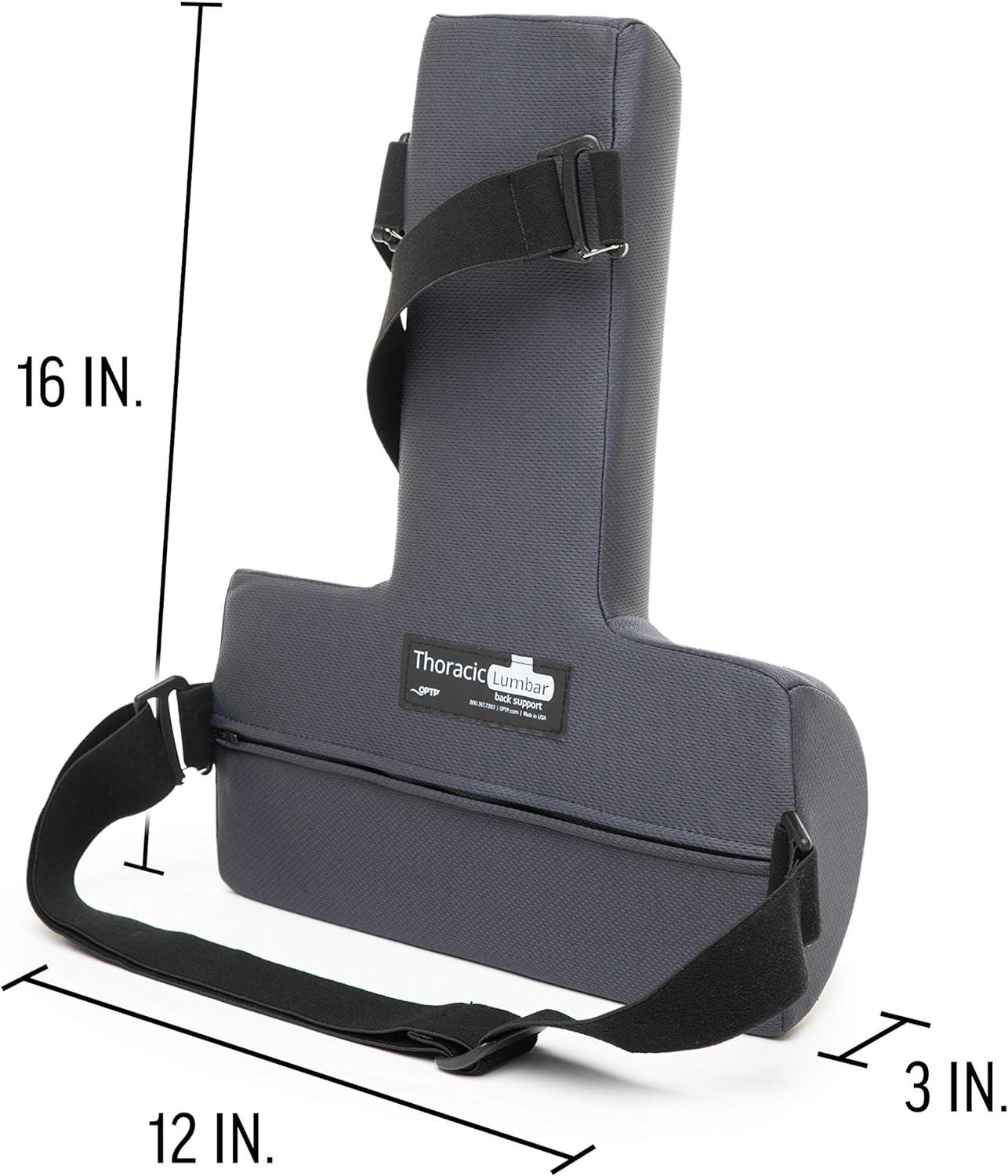 OPTP Thoracic Lumbar Back Support - Full Back and Lumbar Support for Improved Sitting Posture, Upper/Lower Back Support for Chair, and Car Back