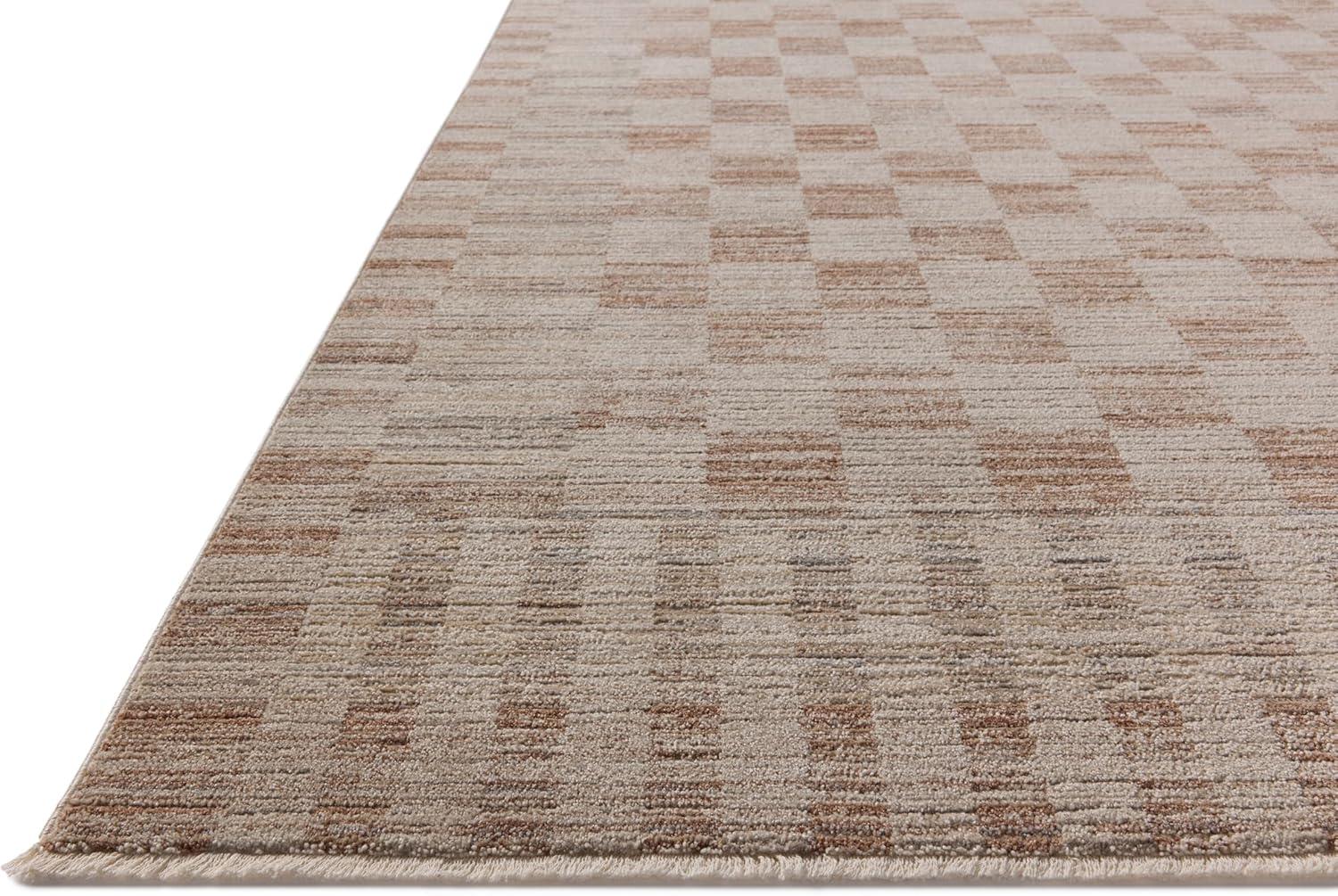 Amber Lewis Brick and Natural Geometric Wool Runner Rug