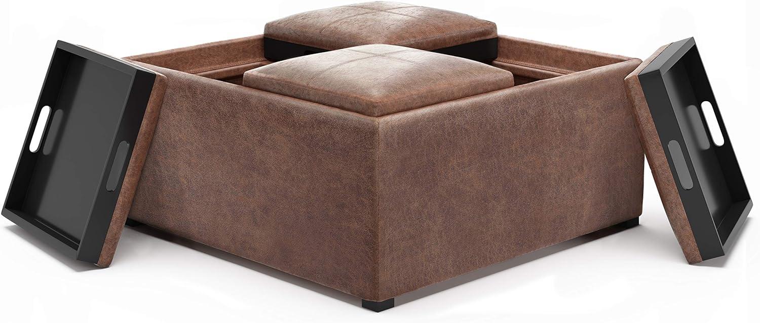 Avalon Faux Leather Ottoman