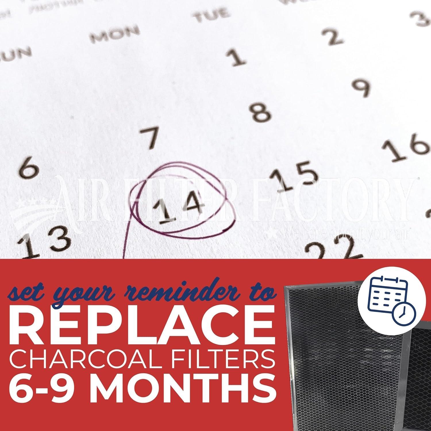 Air Filter Factory Replacement for QT2000 WA6500, BPQTF, WA65F Broan Nutone Aluminum Mesh Charcoal Combo Filter