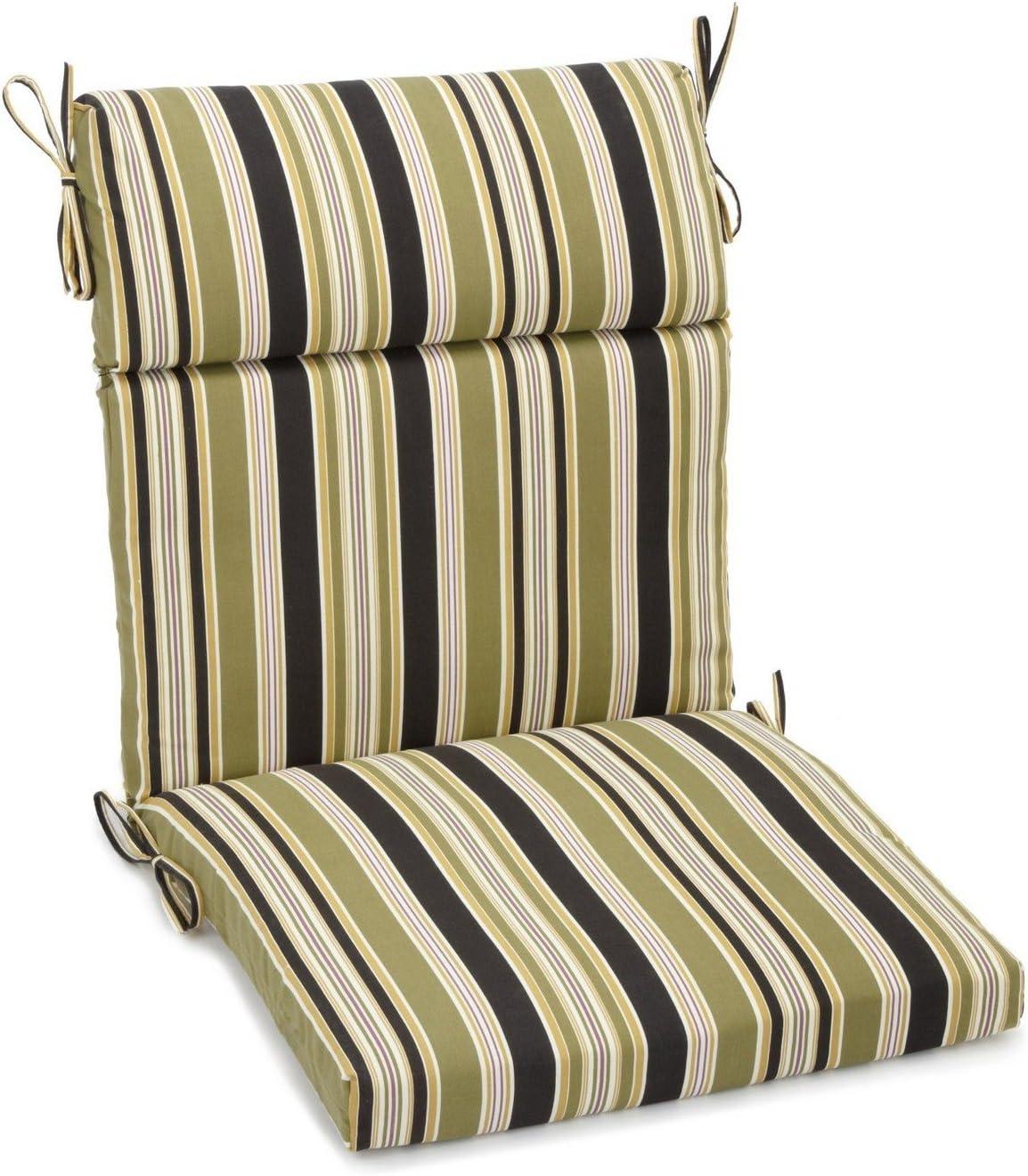Eastbay Onyx Striped Polyester Outdoor Adirondack Chair Cushion