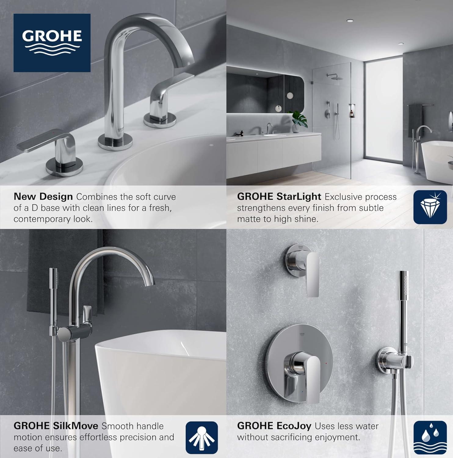 Grohe 23 868 Defined 1.2 GPM Single Hole Bathroom Faucet - Chrome