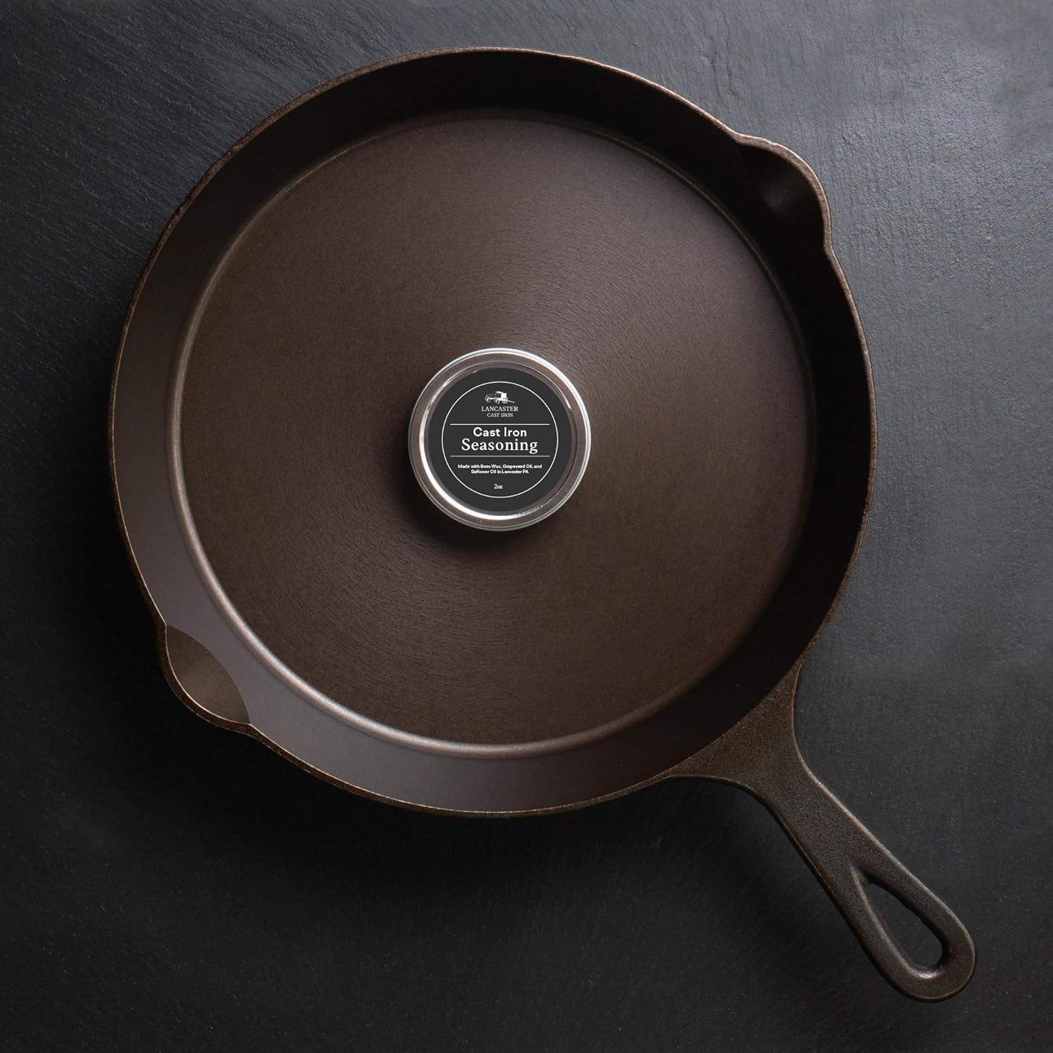Lancaster Cast Iron Seasoning - Restore and Condition Cast Iron and Carbon Steel Cookware - Made in the USA