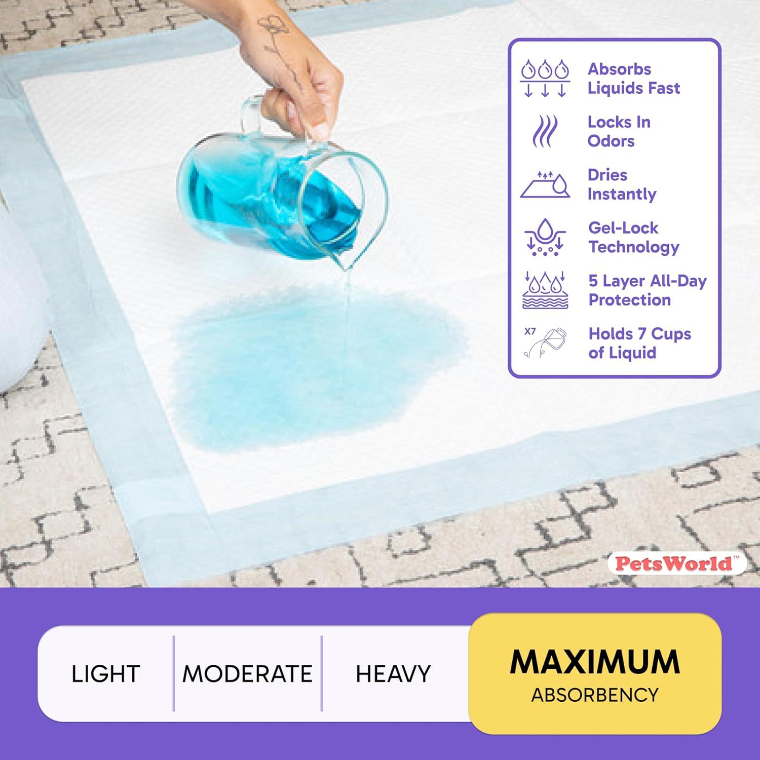 Gigantic Blue Dog Pee Pads with Adhesive Backing