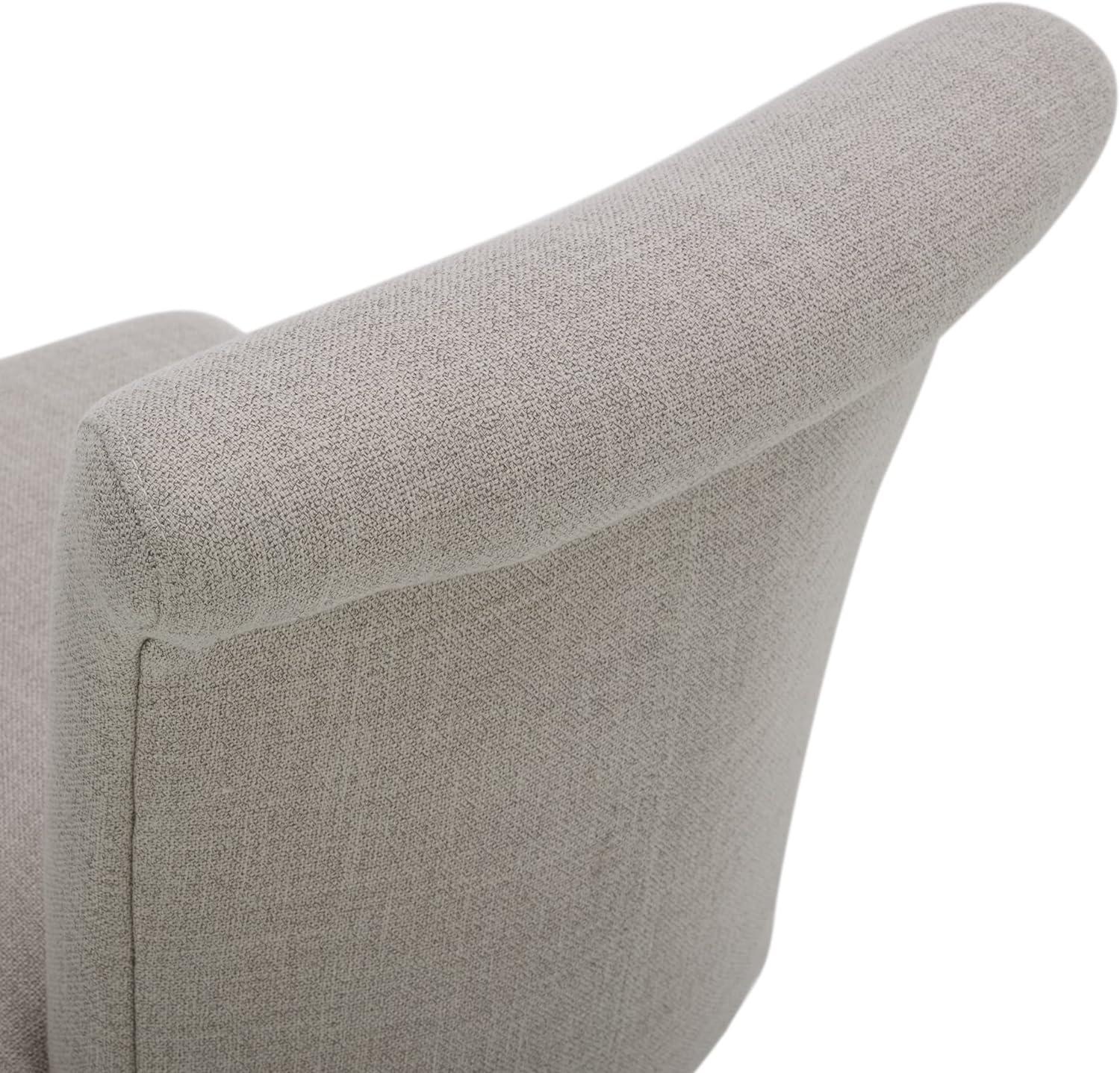 CHITA 26 in Upholstered Swivel Counter Bar Stools with Back&Wood Legs Set of 2, Fabric in Tan