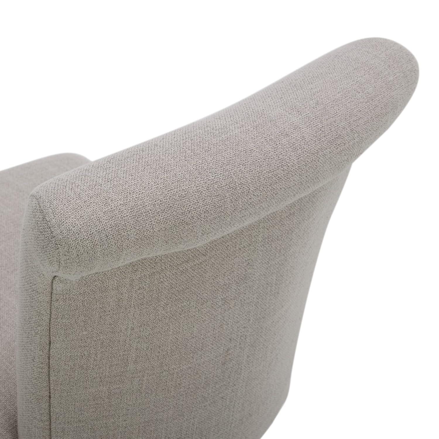 CHITA 26 in Upholstered Swivel Counter Bar Stools with Back&Wood Legs Set of 2, Fabric in Tan