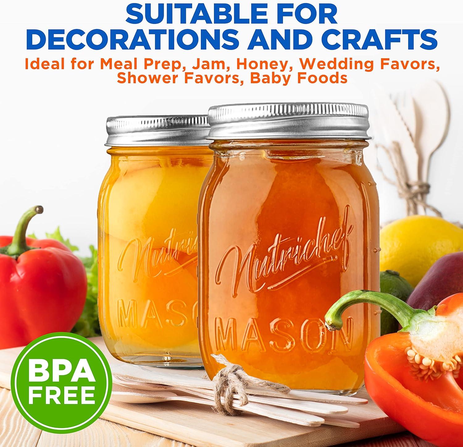 NutriChef Glass Jar - Set of 6 (Set of 6)
