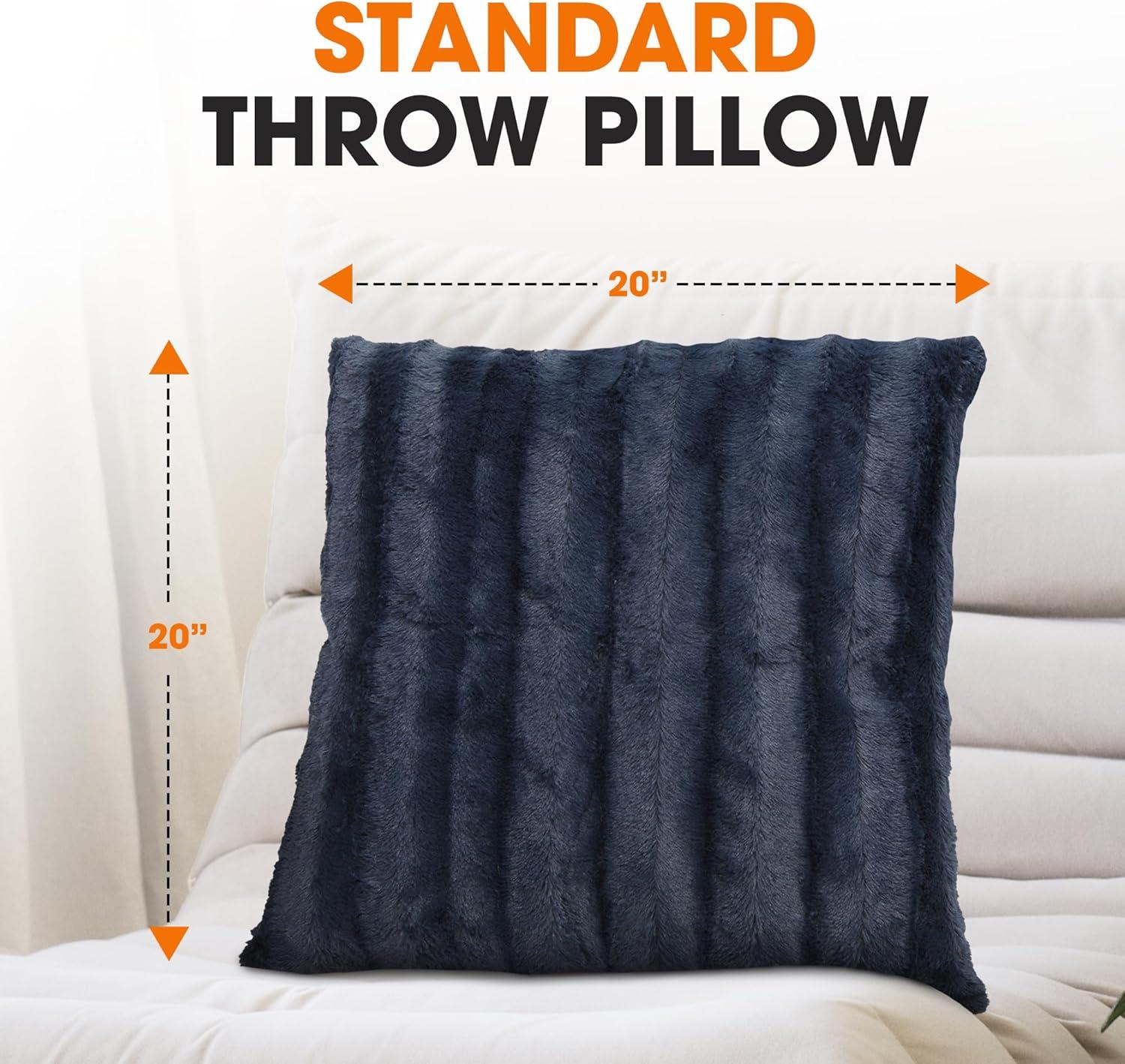 Cheer Collection FRBIN Square Pillow Cover & Insert (Set of 2)