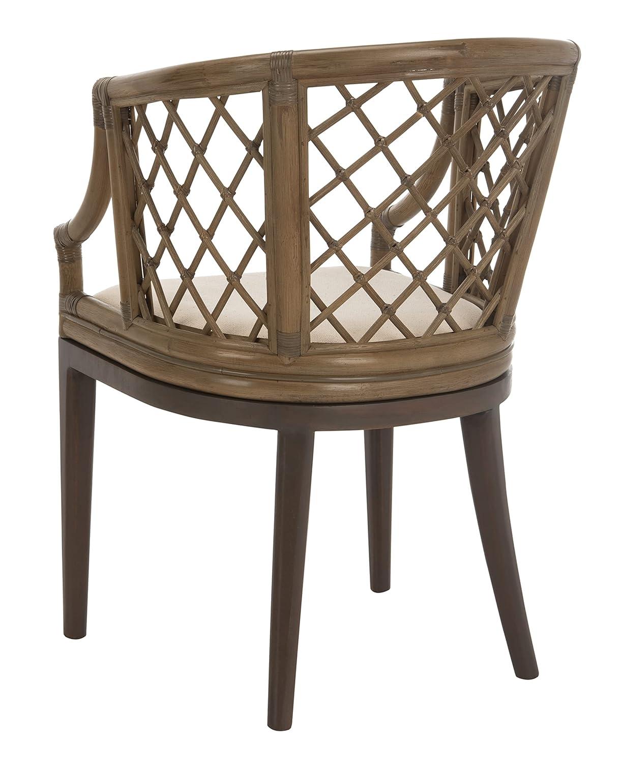 Carlotta Arm Chair - SEA4013 - Greige/White - Safavieh
