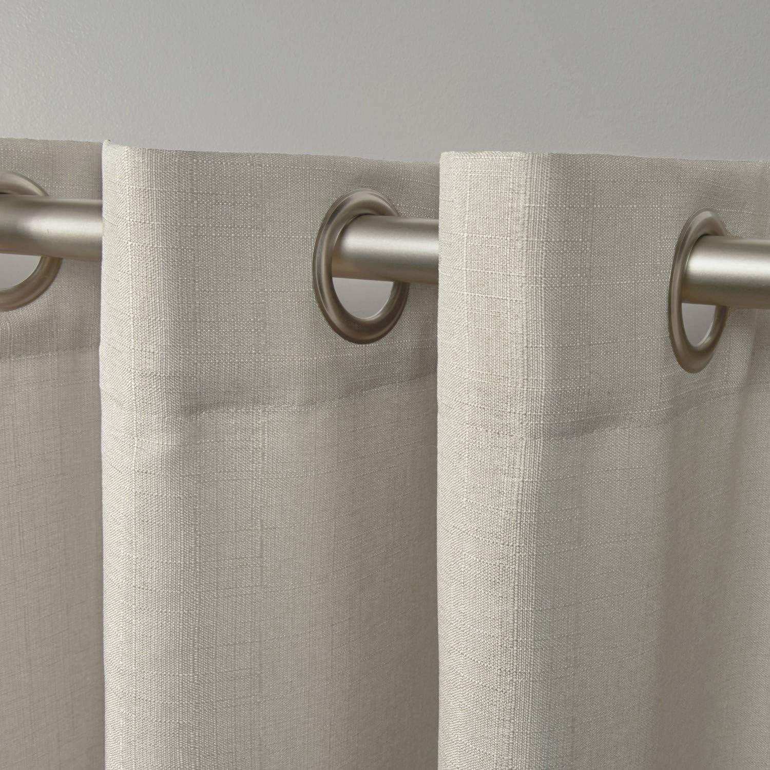 Loha GT Aaliyah Solid Color Semi-Sheer Grommet Curtain Panels