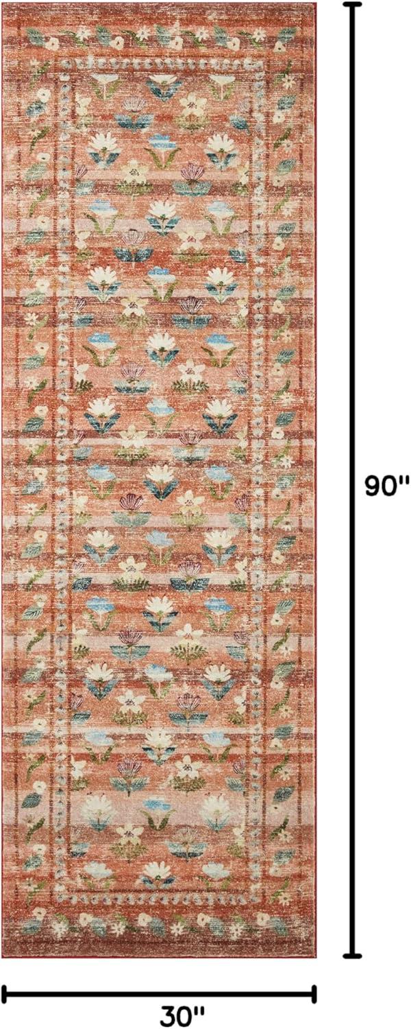 Rifle Paper Co. x Loloi Courtyard Terracotta Area Rug feat. CloudPile
