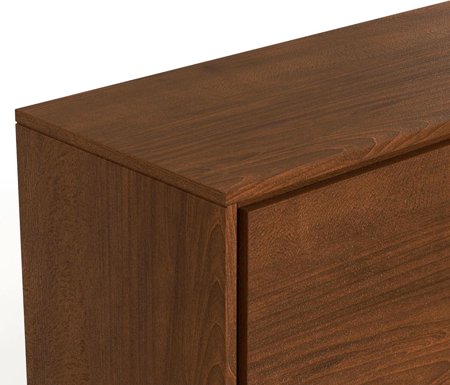 Simpli Home Lowry 60"W Solid Wood Modern Industrial 2-Door Sideboard Buffet with 3 Center Drawers
