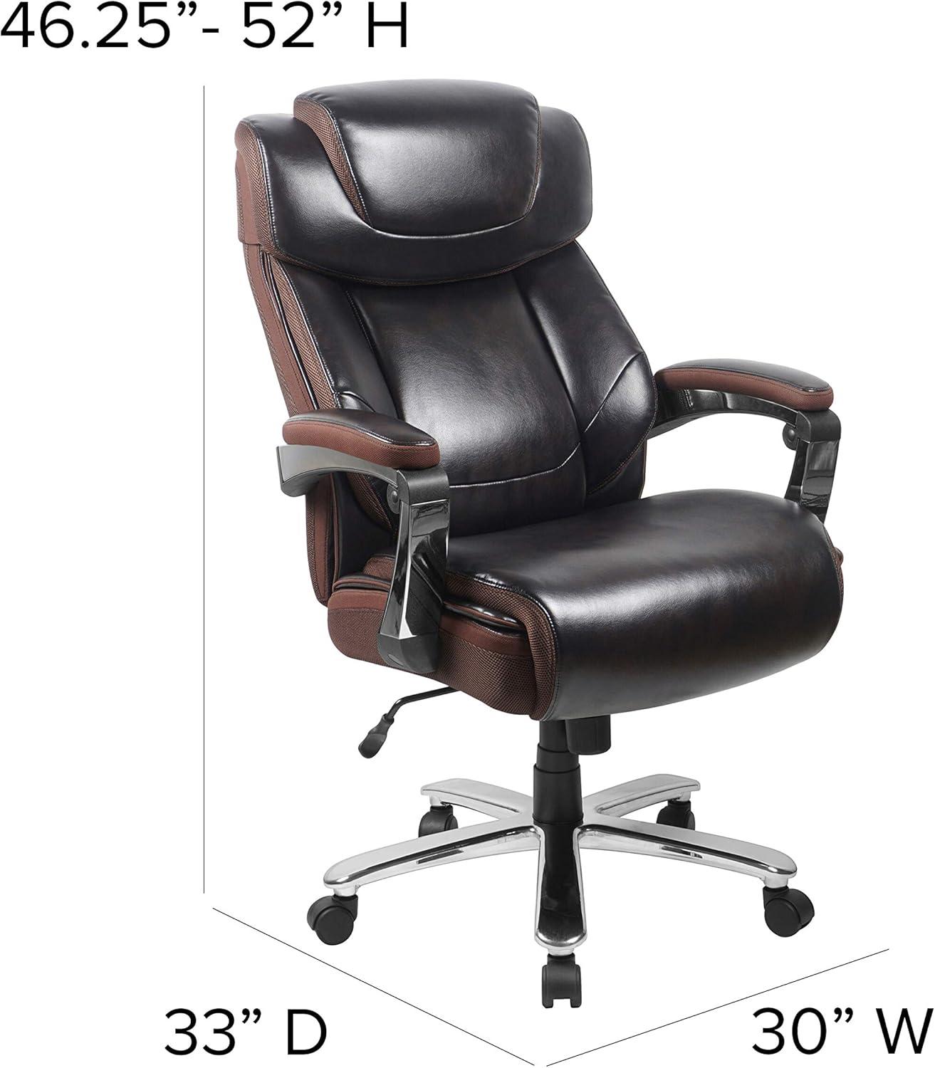 Esmeralda Big & Tall LeatherSoft Executive Swivel Ergonomic Office Chair