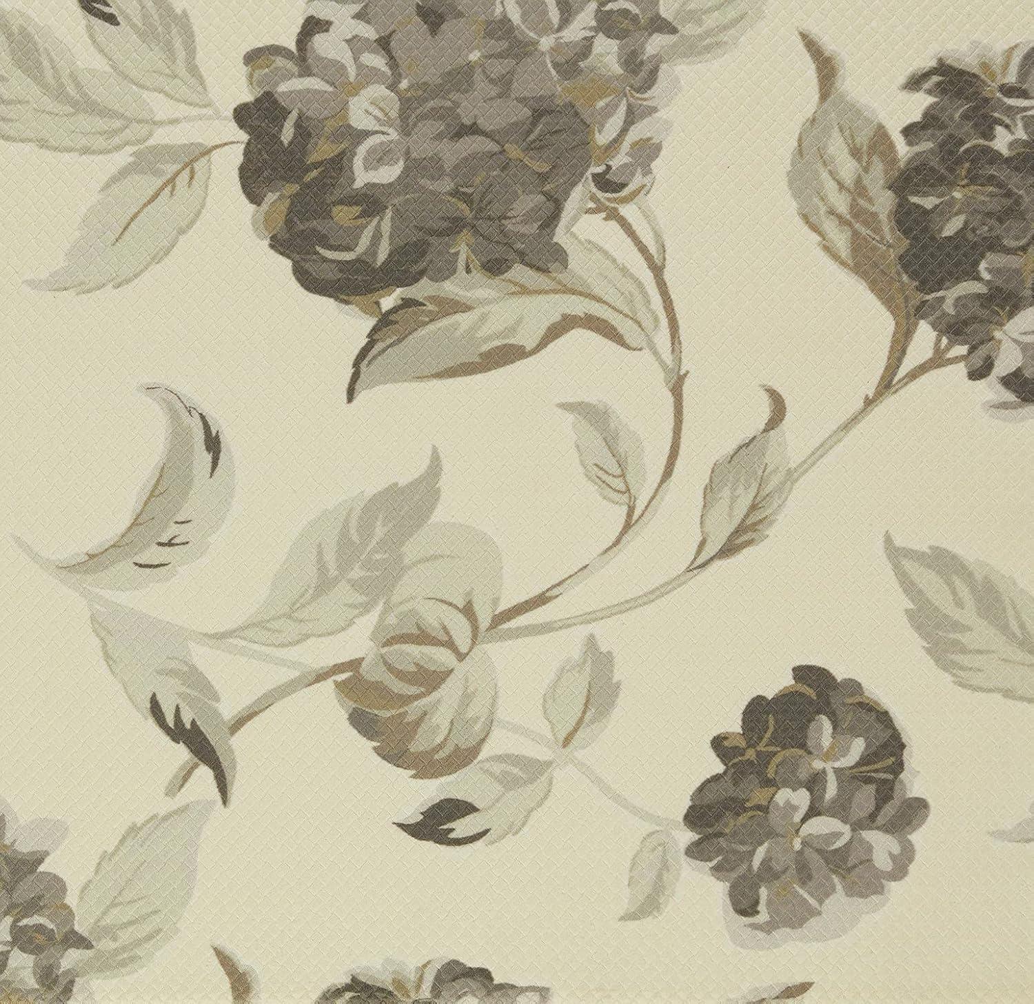 Hydrangea Floral Anti-Fatigue Kitchen Mat in Gray PVC