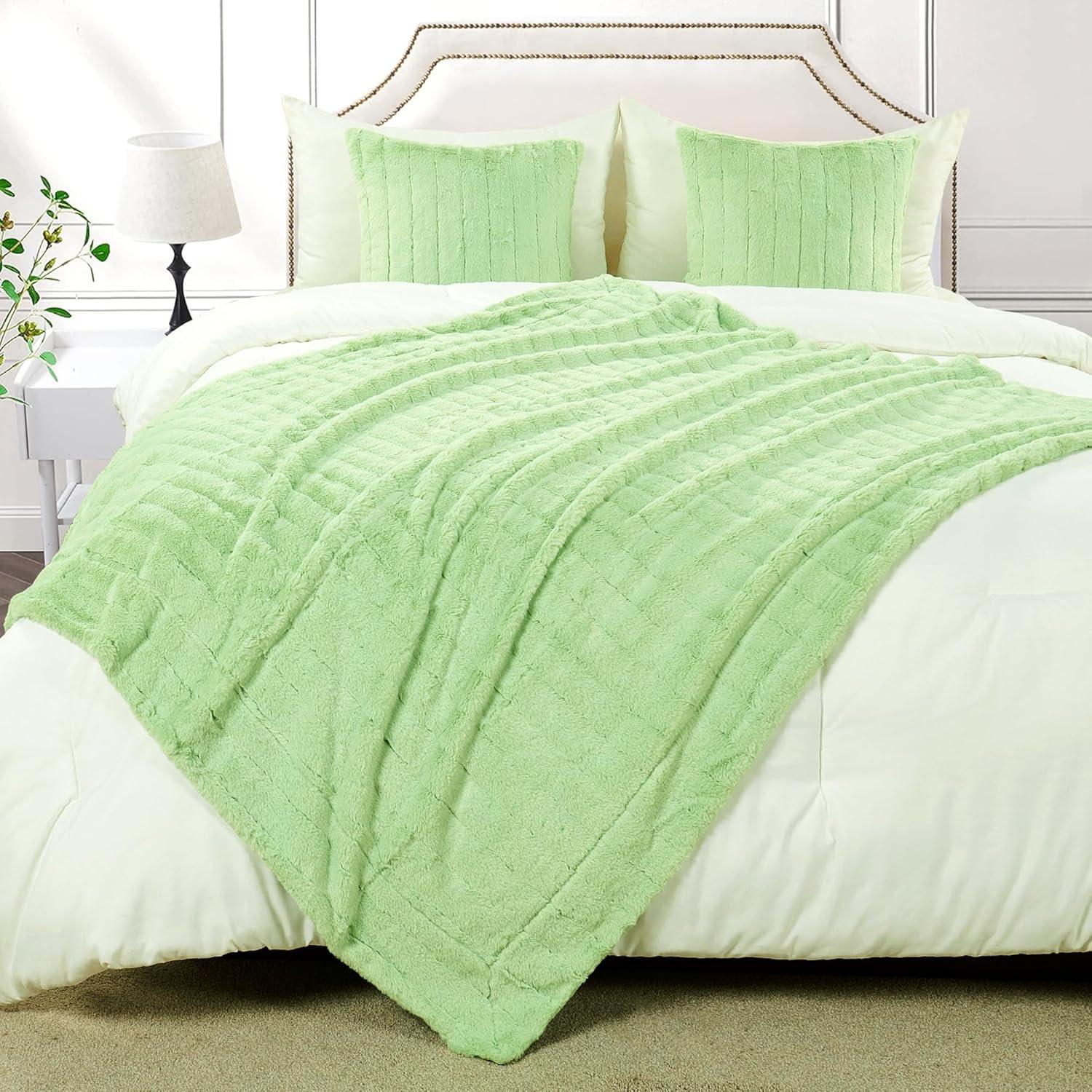 Home Soft Things Luxury Rabbit Faux Fur Throw Blanket & Reviews | Wayfair