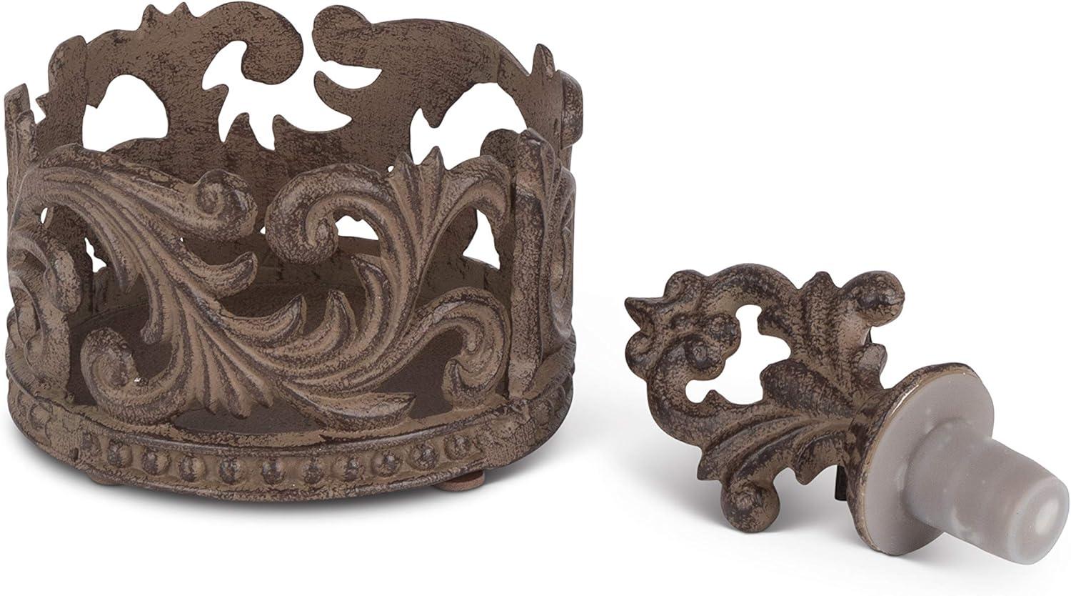 GG Collection Acanthus Wine Bottle Holder and Stopper