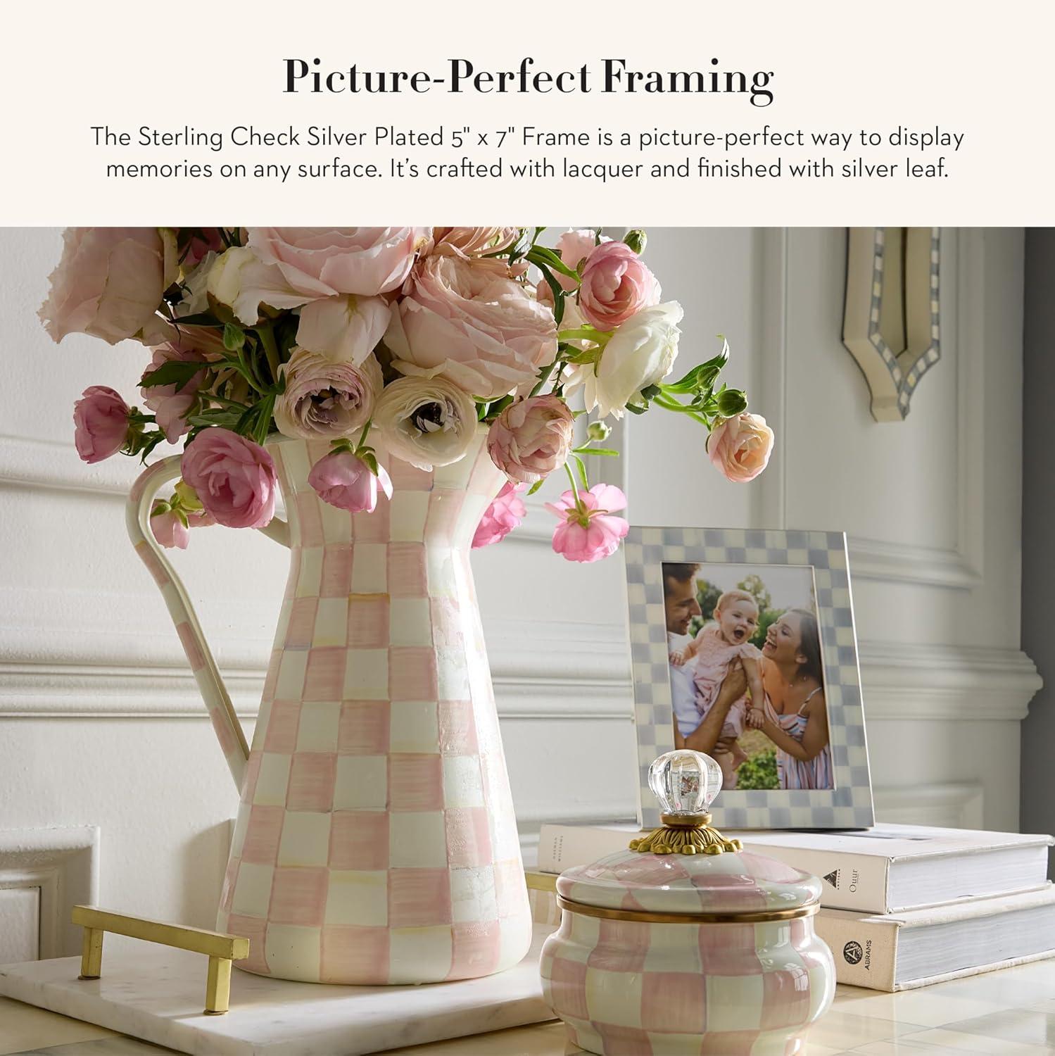 MacKenzie-Childs Sterling Check Plated 5"X7" Frame