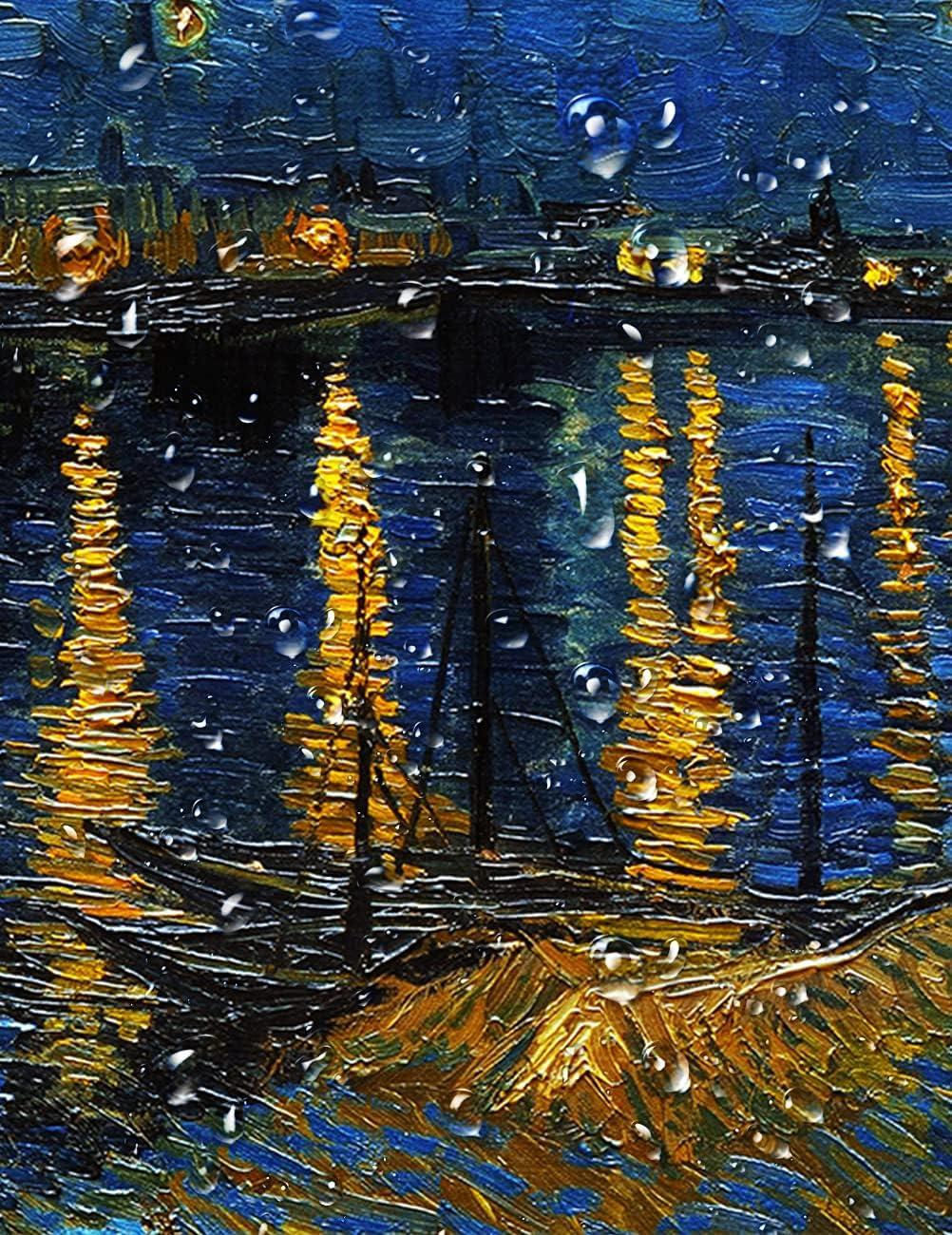 DECORARTS - Starry Night Over The Rhone, Vincent Van Gogh Art Reproduction. Giclee Canvas Prints Wall Art for Home Decor 30x24"