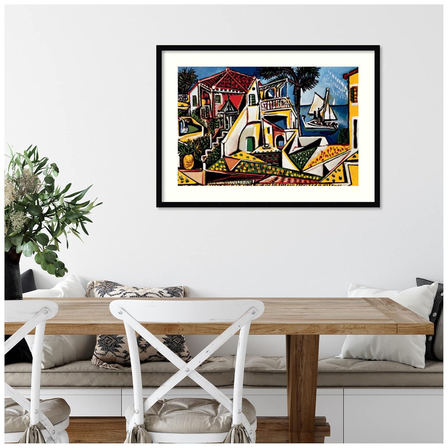 Amanti Fine Art Paysage Mediterranean by Pablo Picasso Solid Wood Custom Framed Wall Art Print