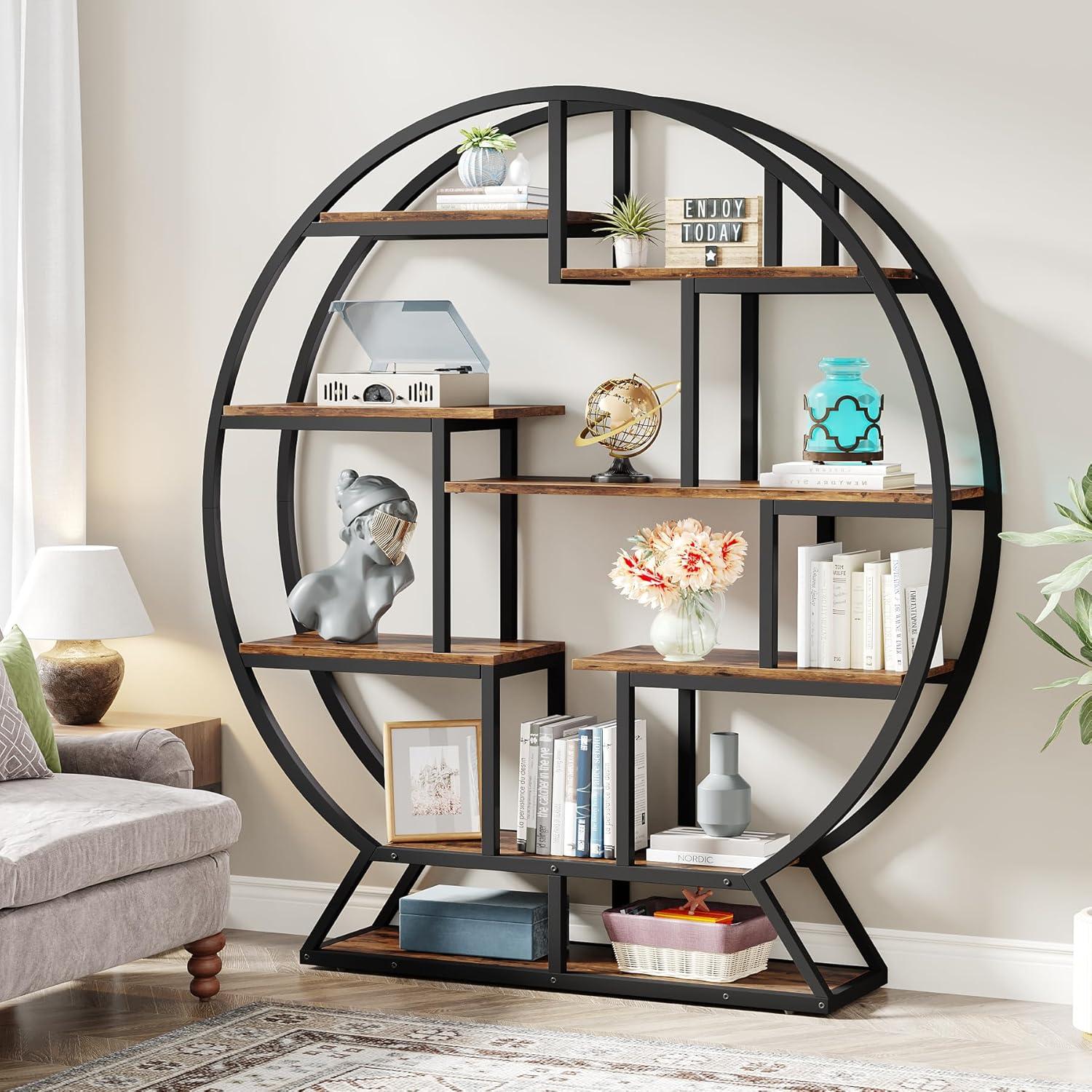 17 Stories Drino 63" H x 59" W Steel Geometric Bookcase