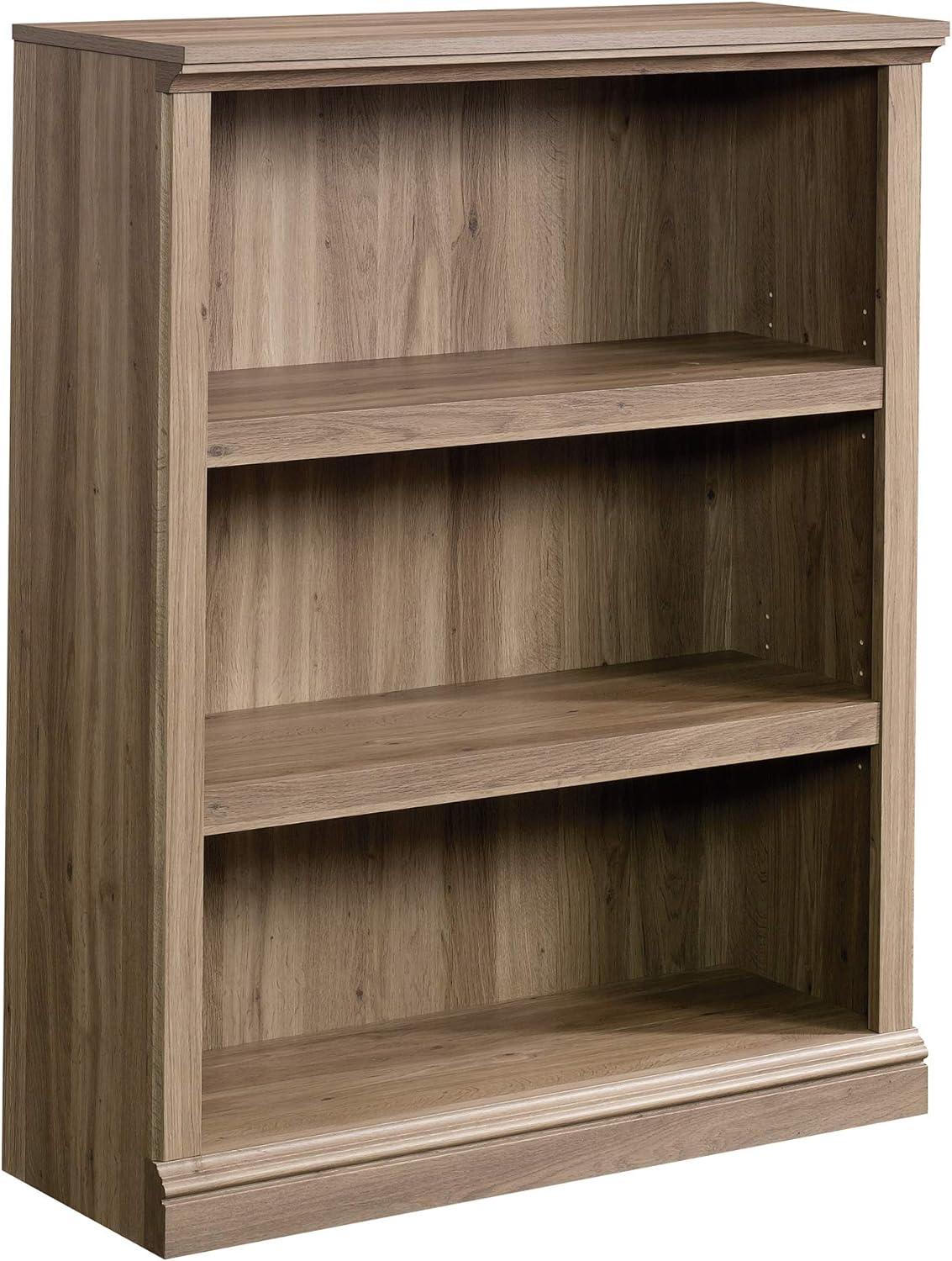 Salt Oak Adjustable 3-Shelf Wooden Bookcase