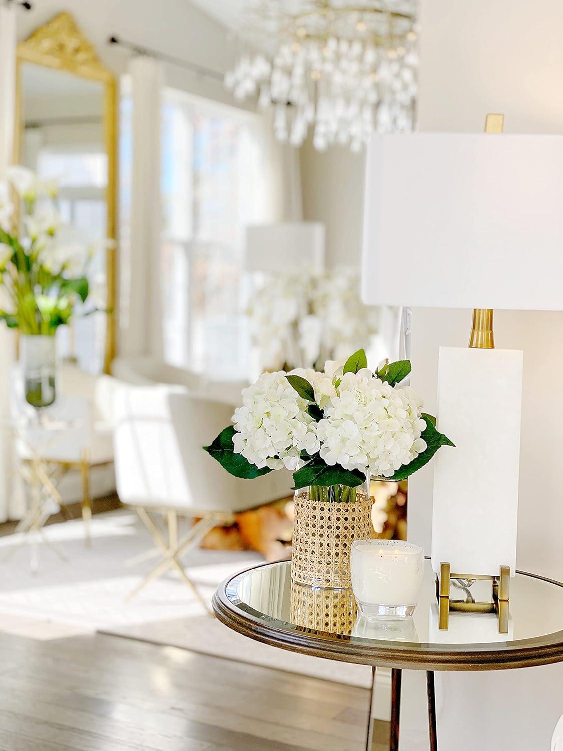 Sloane Alabaster Table Lamp - 30 Inch Height - TBL4065 - White/Gold - Safavieh