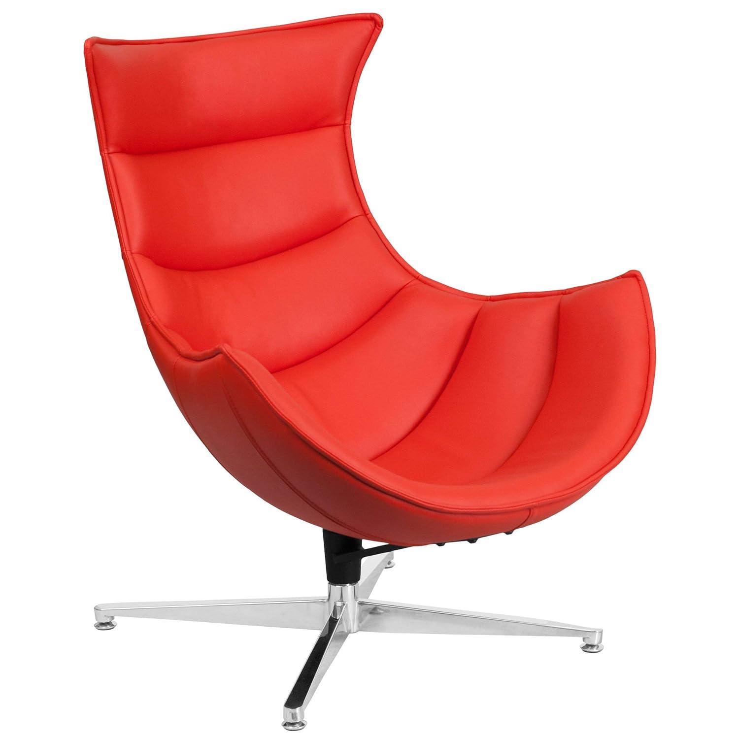 Flash Furniture Bomber Jacket LeatherSoft Swivel Cocoon Chair