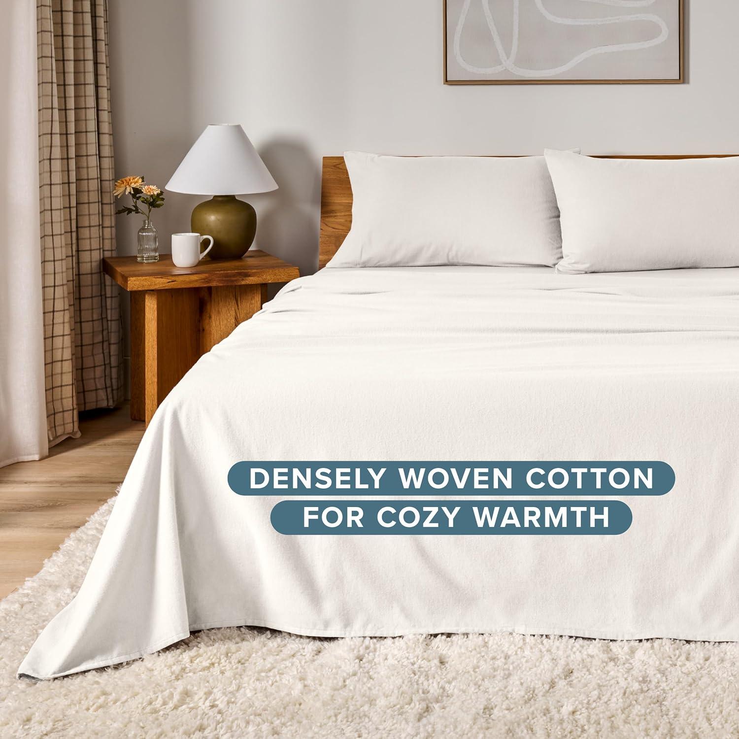 Bare Home 100% Cotton Solid Flannel Sheet Set & Reviews | Wayfair