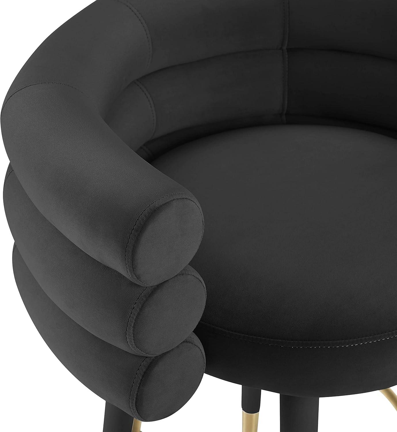 Upholstered Counter Stool with Metal Frame
