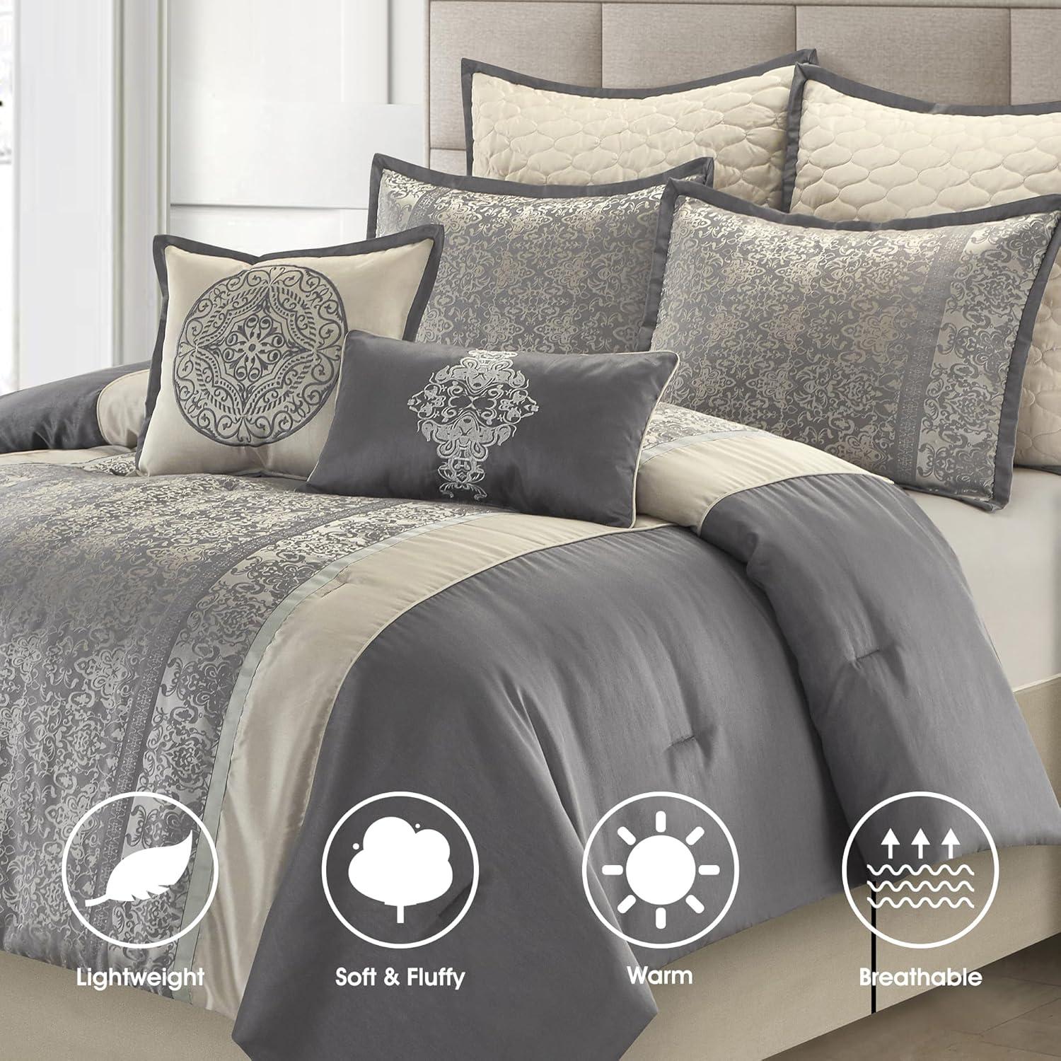 Nanshing America, Inc Arabesque 8 Piece Traditional Comforter Set