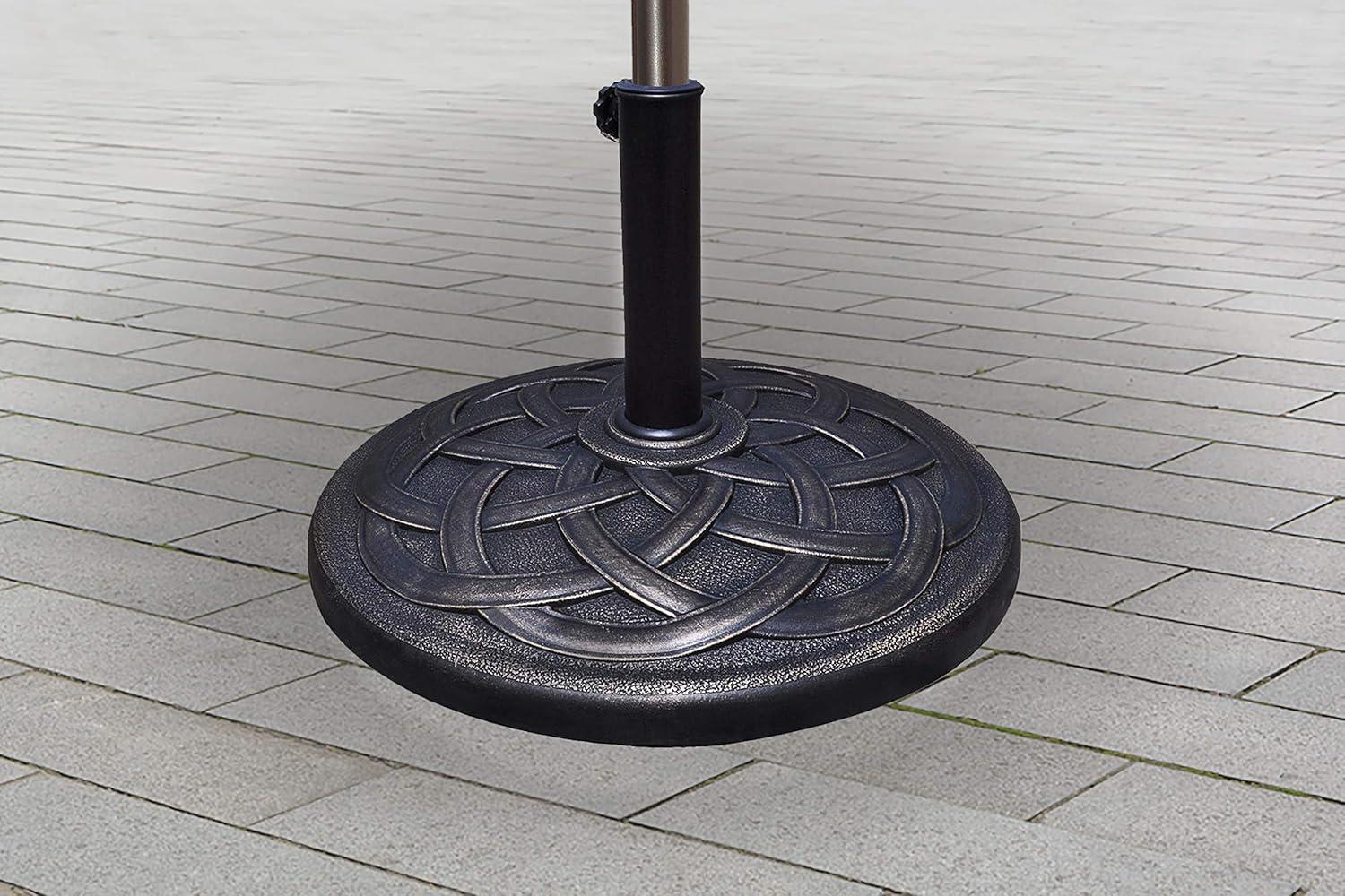 backyard expressions patio home garden 911554 umbrella base, bronze