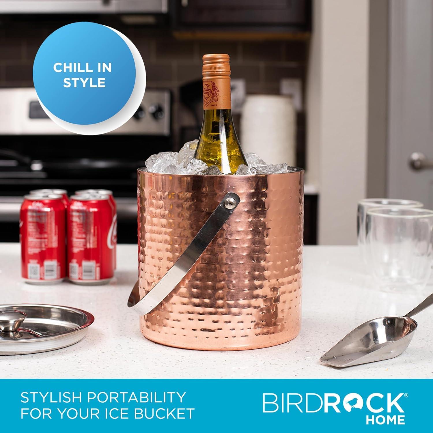 BirdRock Home Stainless Steel Ice Bucket