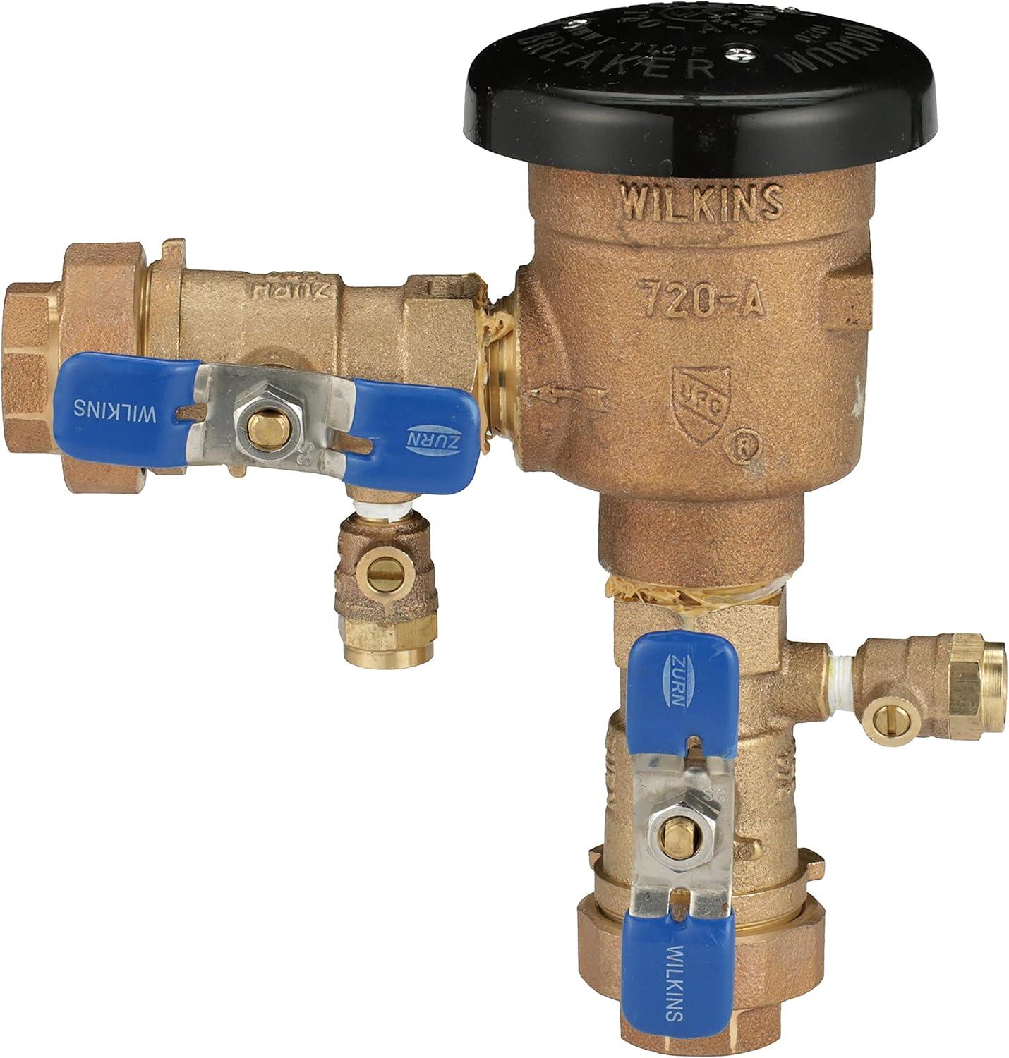 Bronze 1" Pressure Vacuum Breaker Assembly with Union Ball Valves