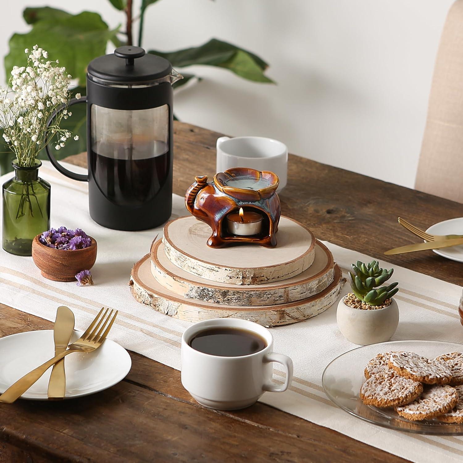 Porcelain Elephant Trio Oil Warmers in Multicolor