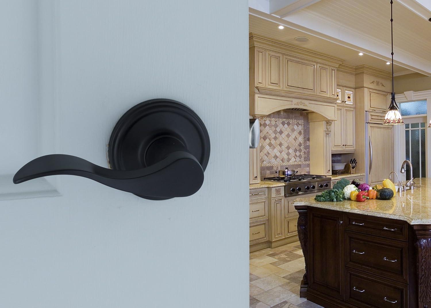 Waverlie Black Passage Hall/Closet Door Handle