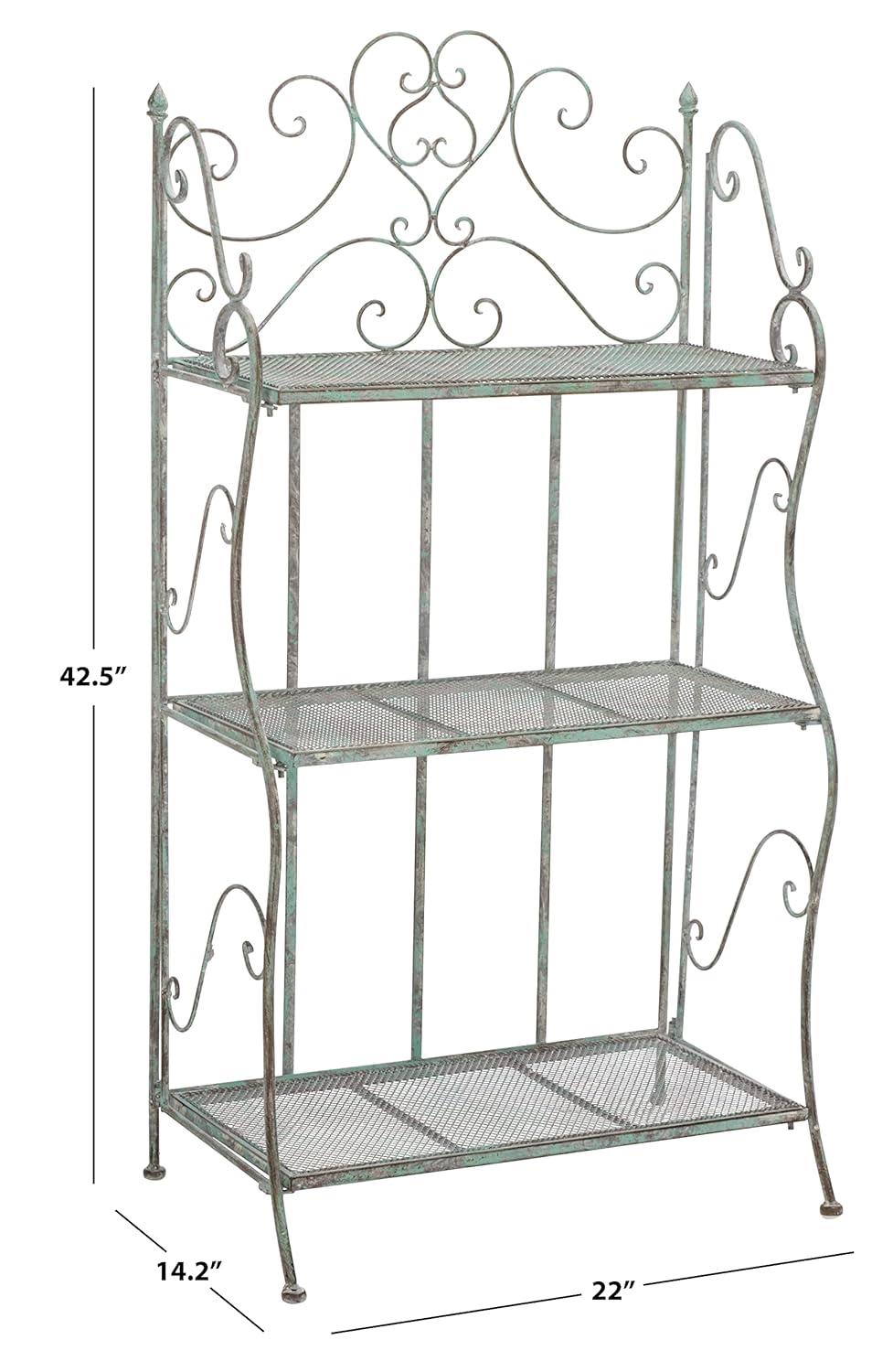 Torus 3-Tier Shelf - Indoor/Outdoor - PAT5022 - Antique Dark Green - Safavieh