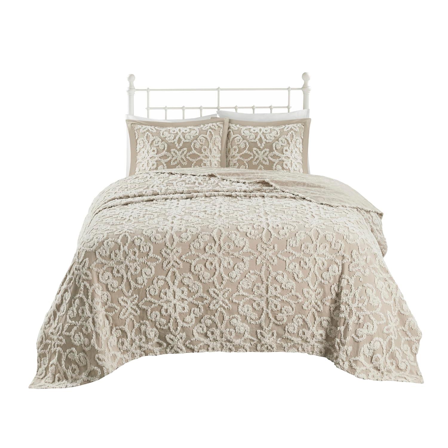 Kelly Clarkson Home Emberly Tufted 100% Cotton Sateen Coverlet Set in Farmhouse Style