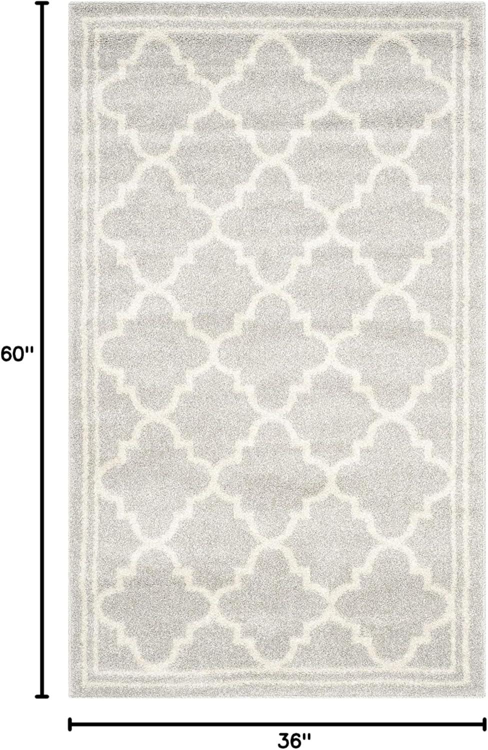 SAFAVIEH Amherst Trina Geometric Area Rug, Light Grey/Beige, 3' x 5'