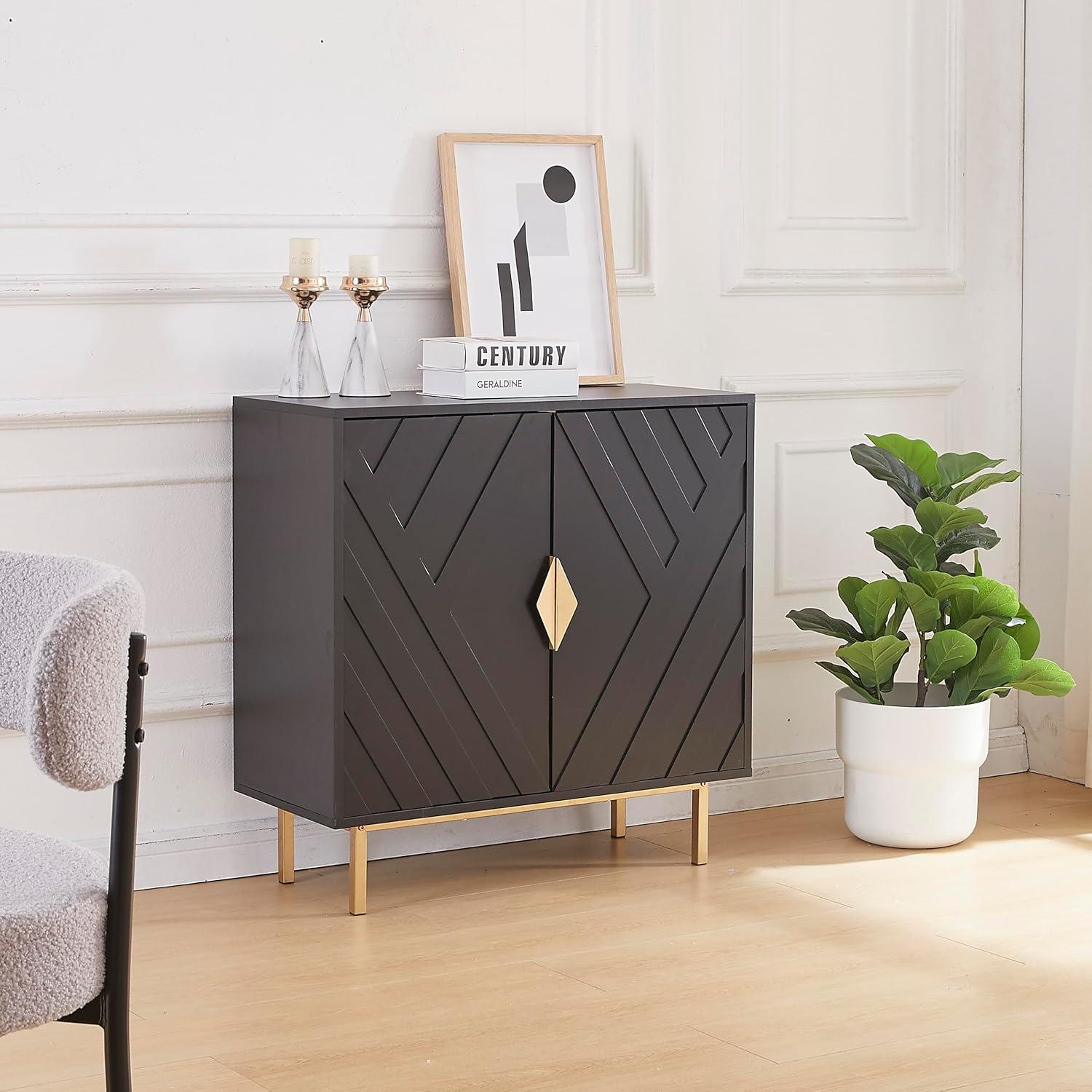 Mercer41 31.5" Modern Accent Cabinet With Shelve