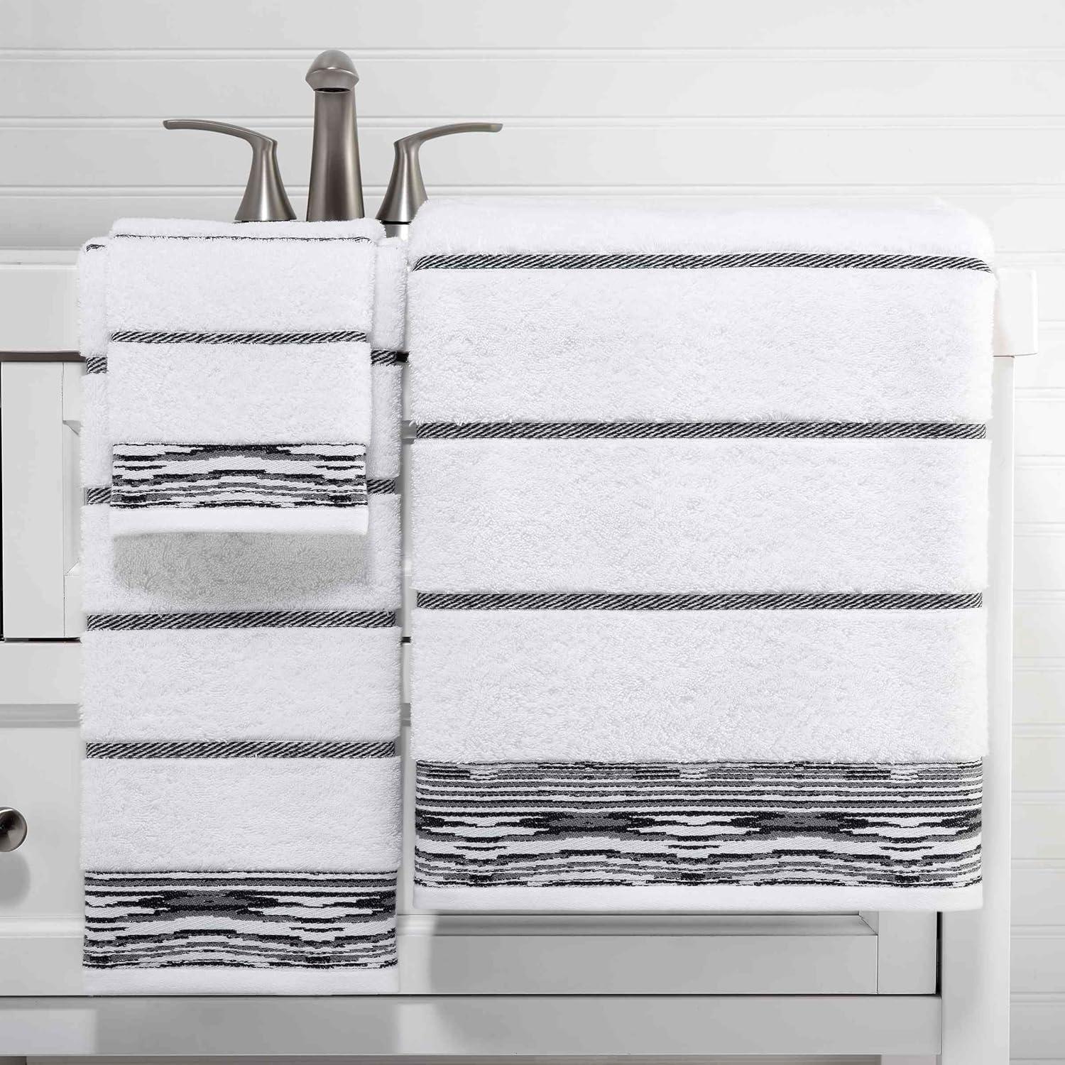 Nicole Miller Home Nicole Miller Sydney Cotton Honeycomb / Waffle Bath Towels